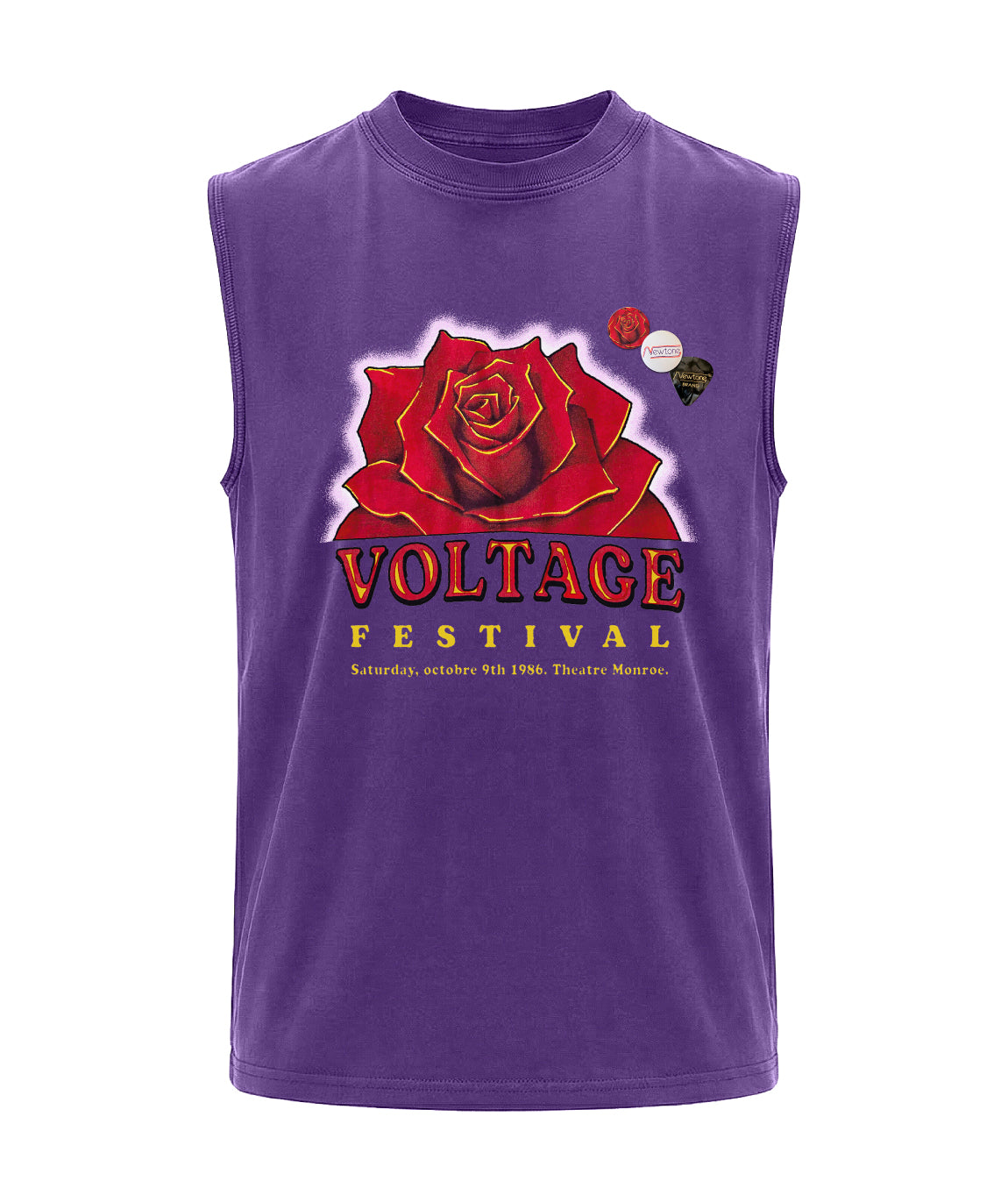 Tee shirt biker purple "VOLTAGE"