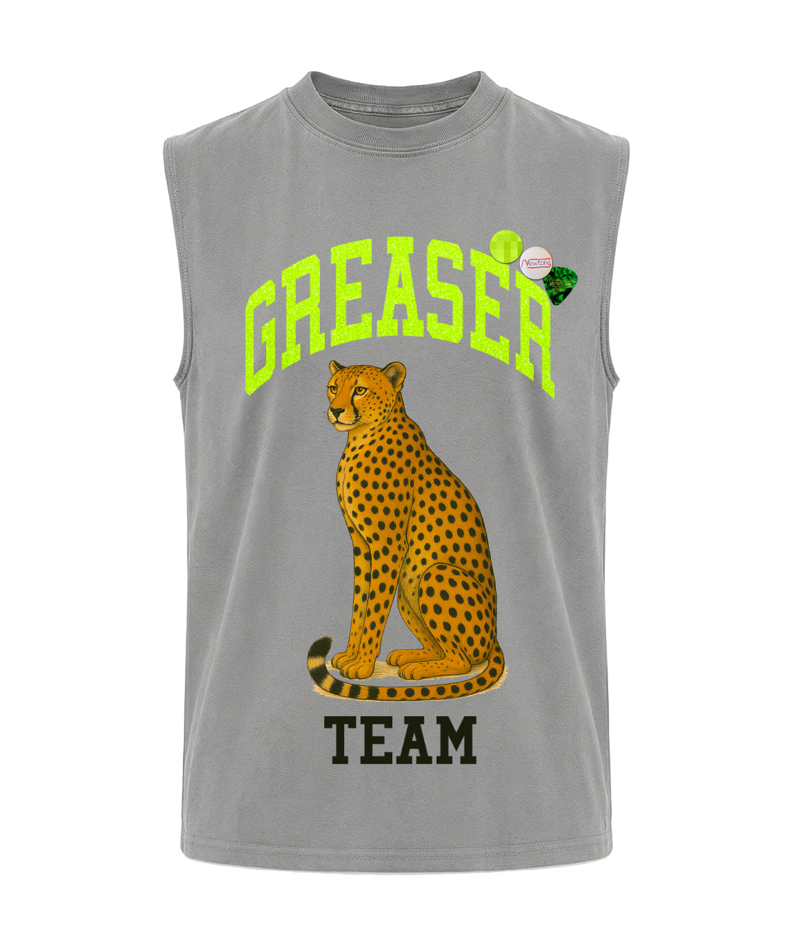 Tee shirt biker grey "GREASER"