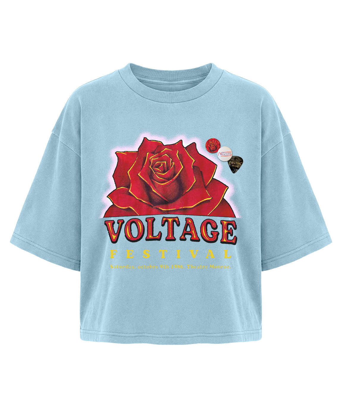 Tee shirt crop crooper ice "VOLTAGE"