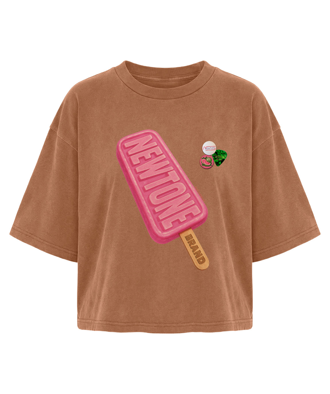 Tee shirt crop crooper yam "FREEZE"