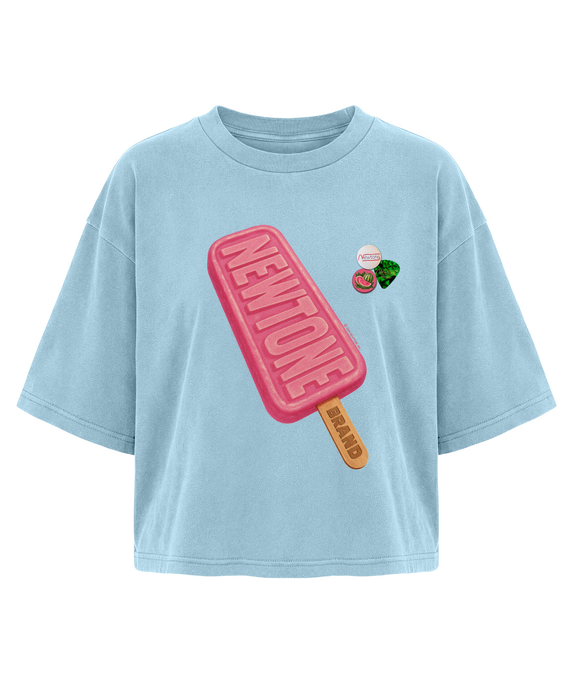 Tee shirt crop crooper ice "FREEZE"