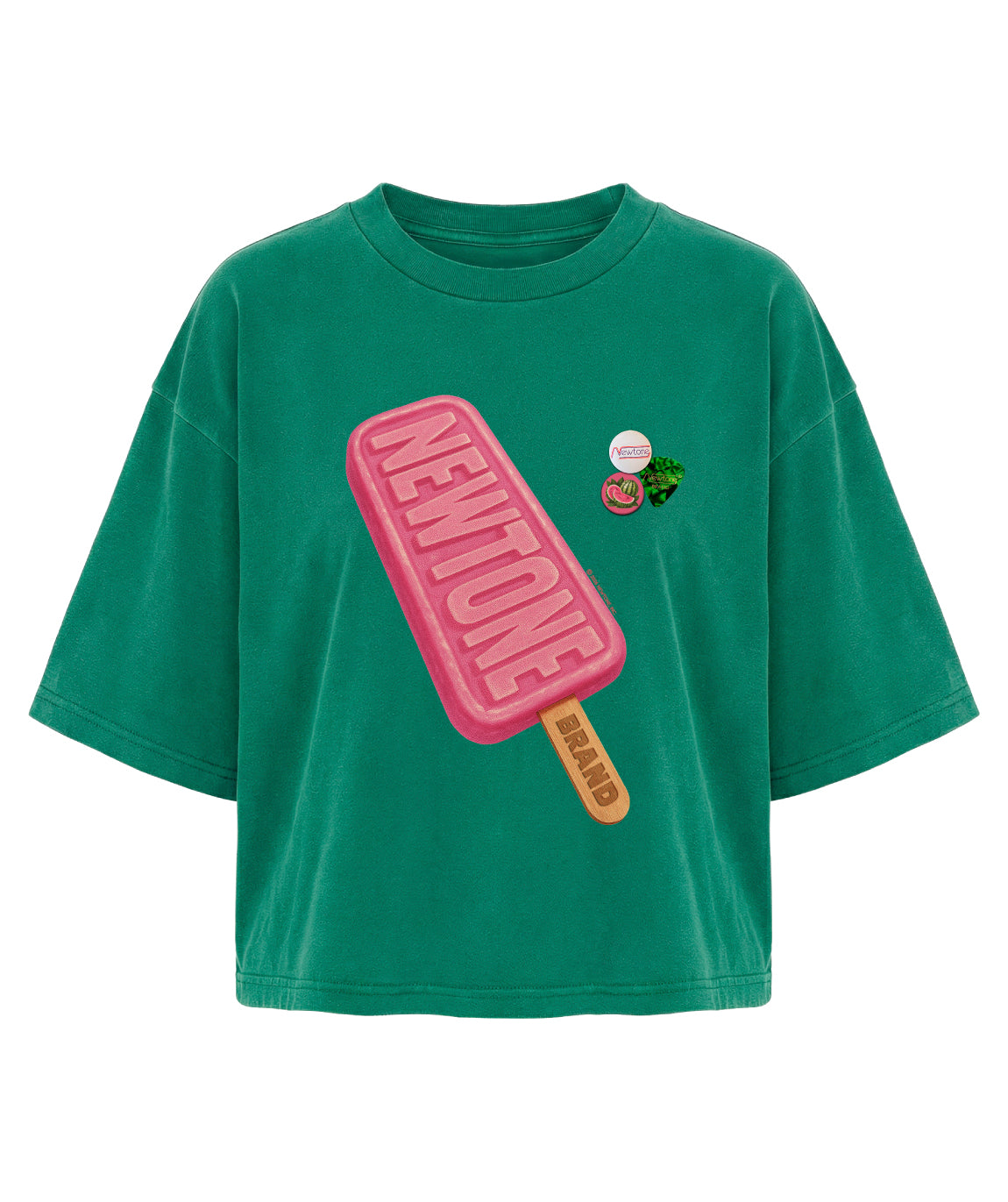 Tee shirt crop crooper apple "FREEZE"