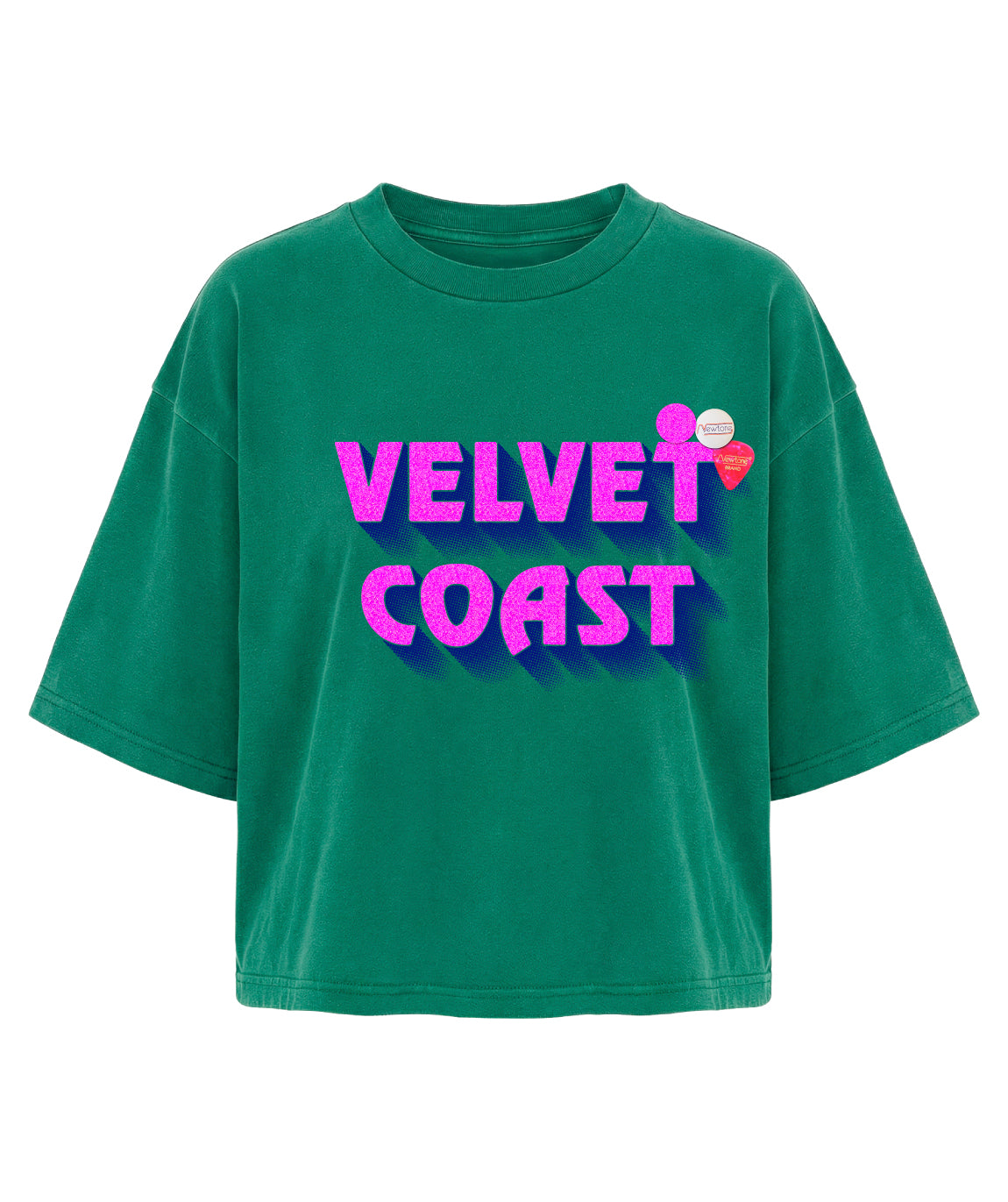 Tee shirt crop crooper apple "MARINA"