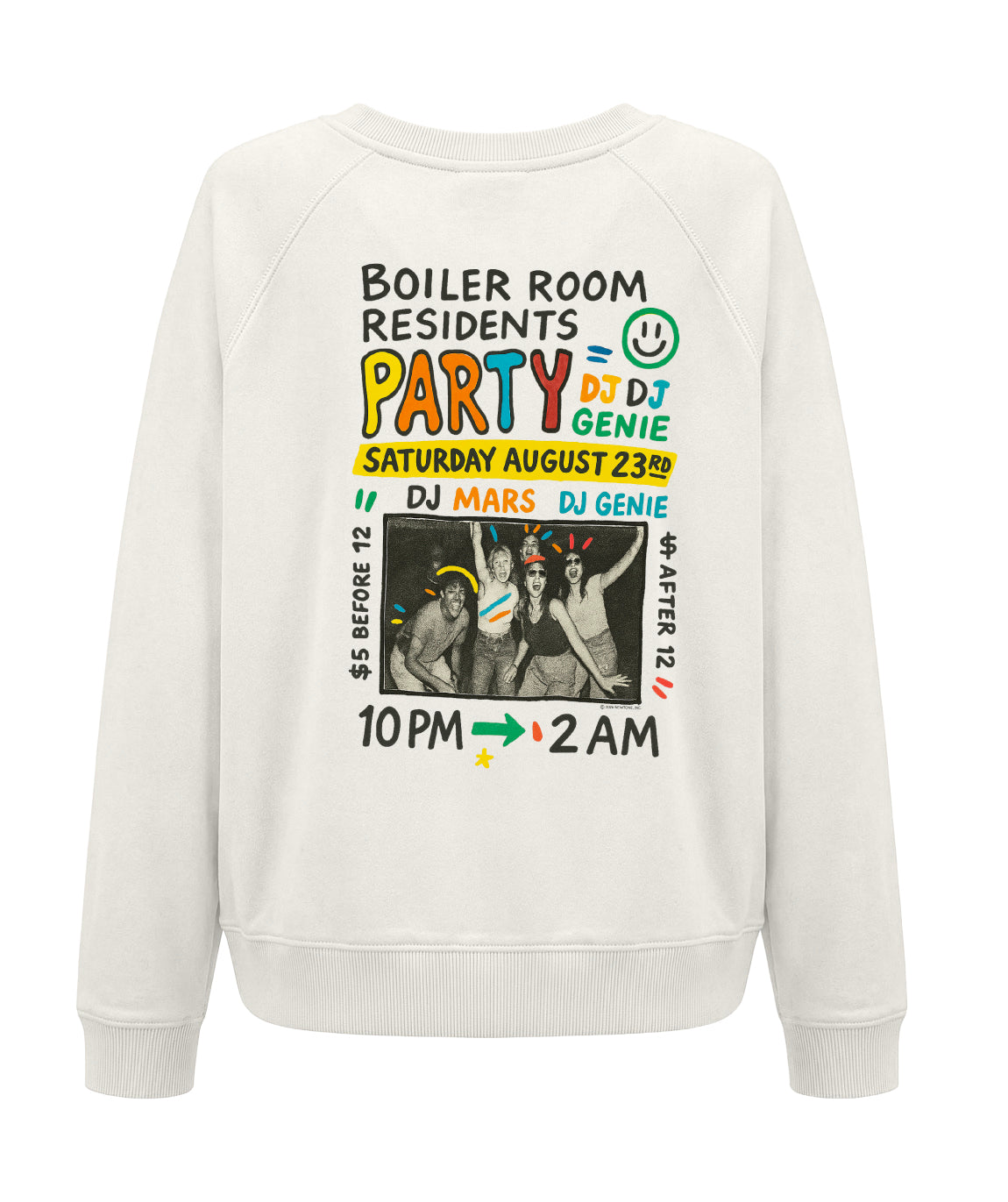 Sweatshirt egger dirty white "PARTY"