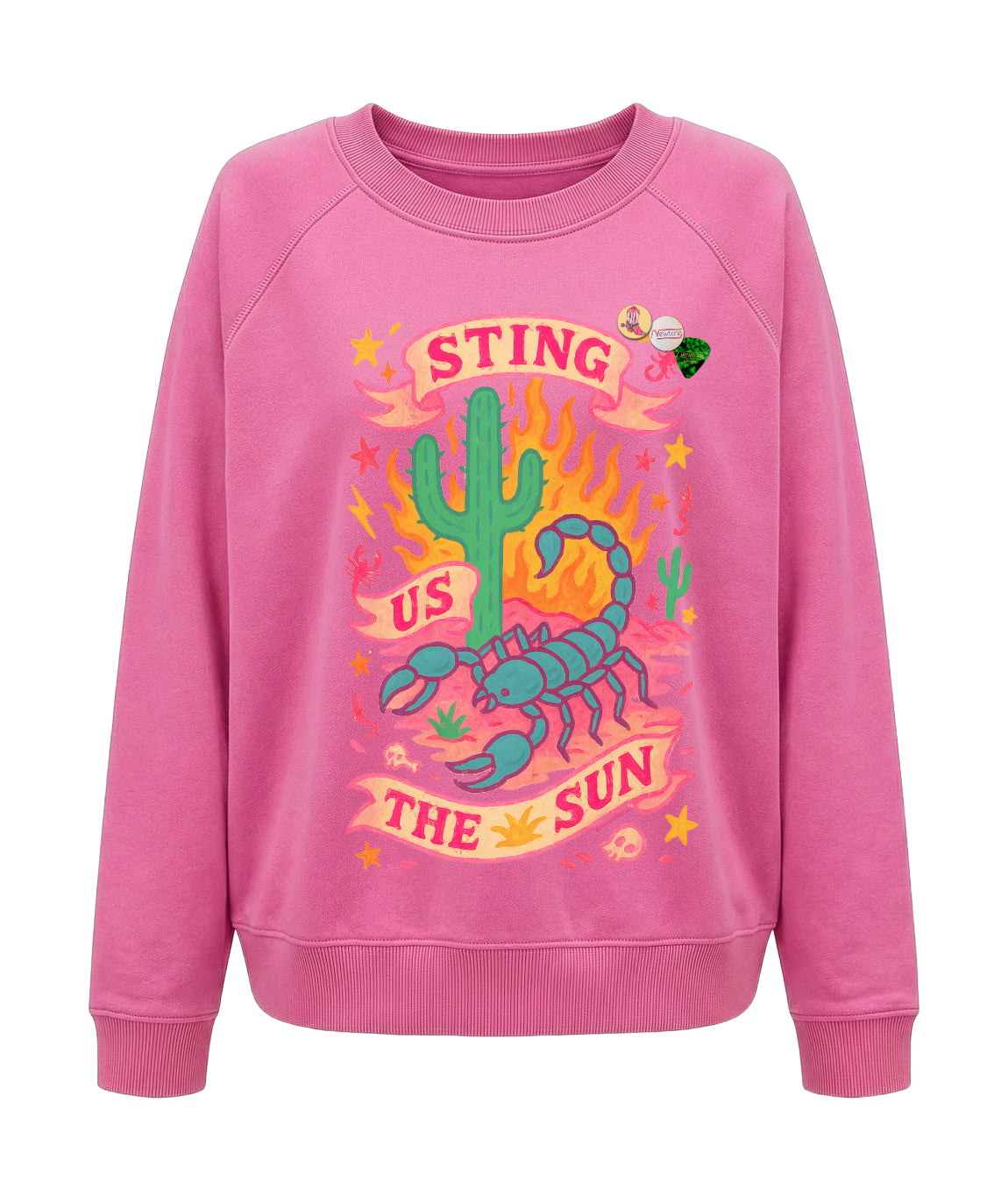 Sweatshirt egger fuschia "STING"