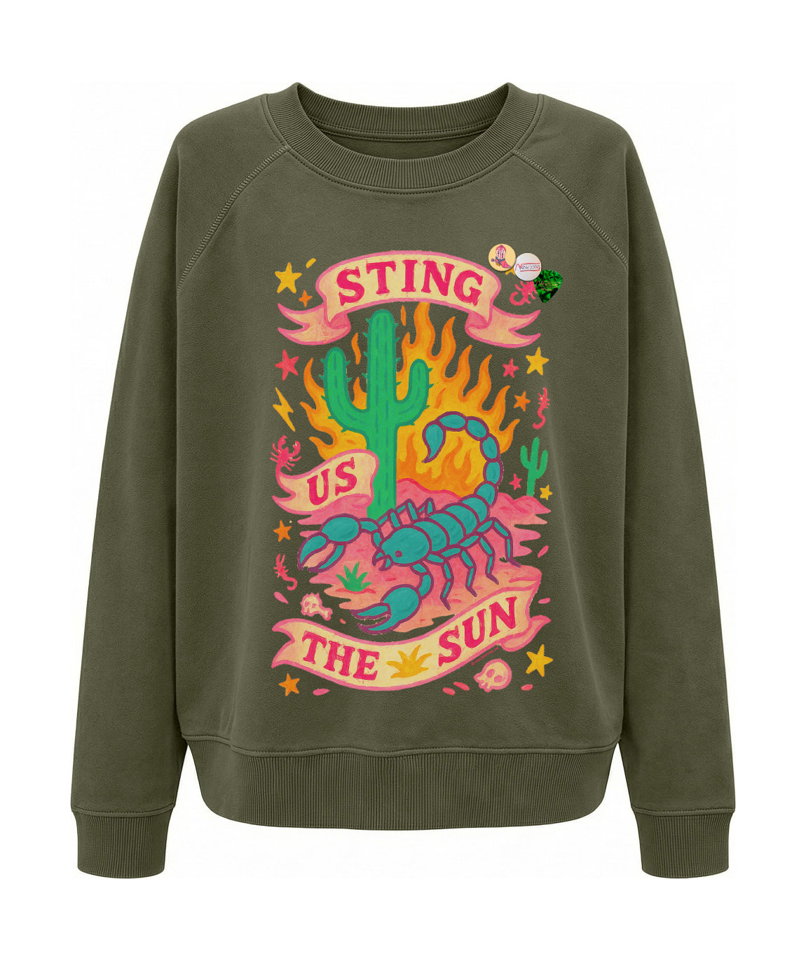 Sweatshirt egger kaki "STING"