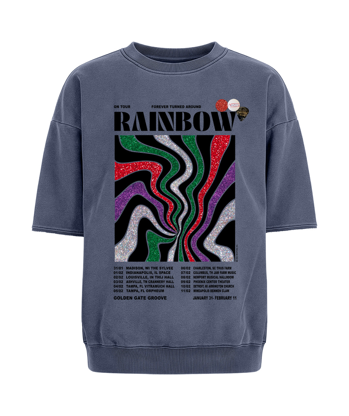 Sweatshirt linder denim "GOLDEN"