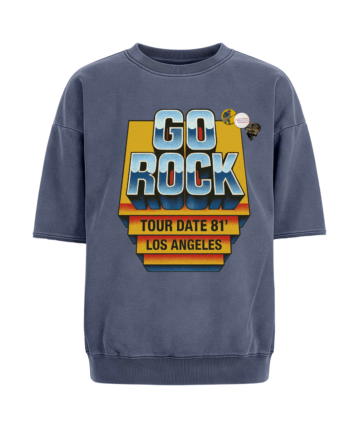 denim GO ROCK"denim sweatshirt