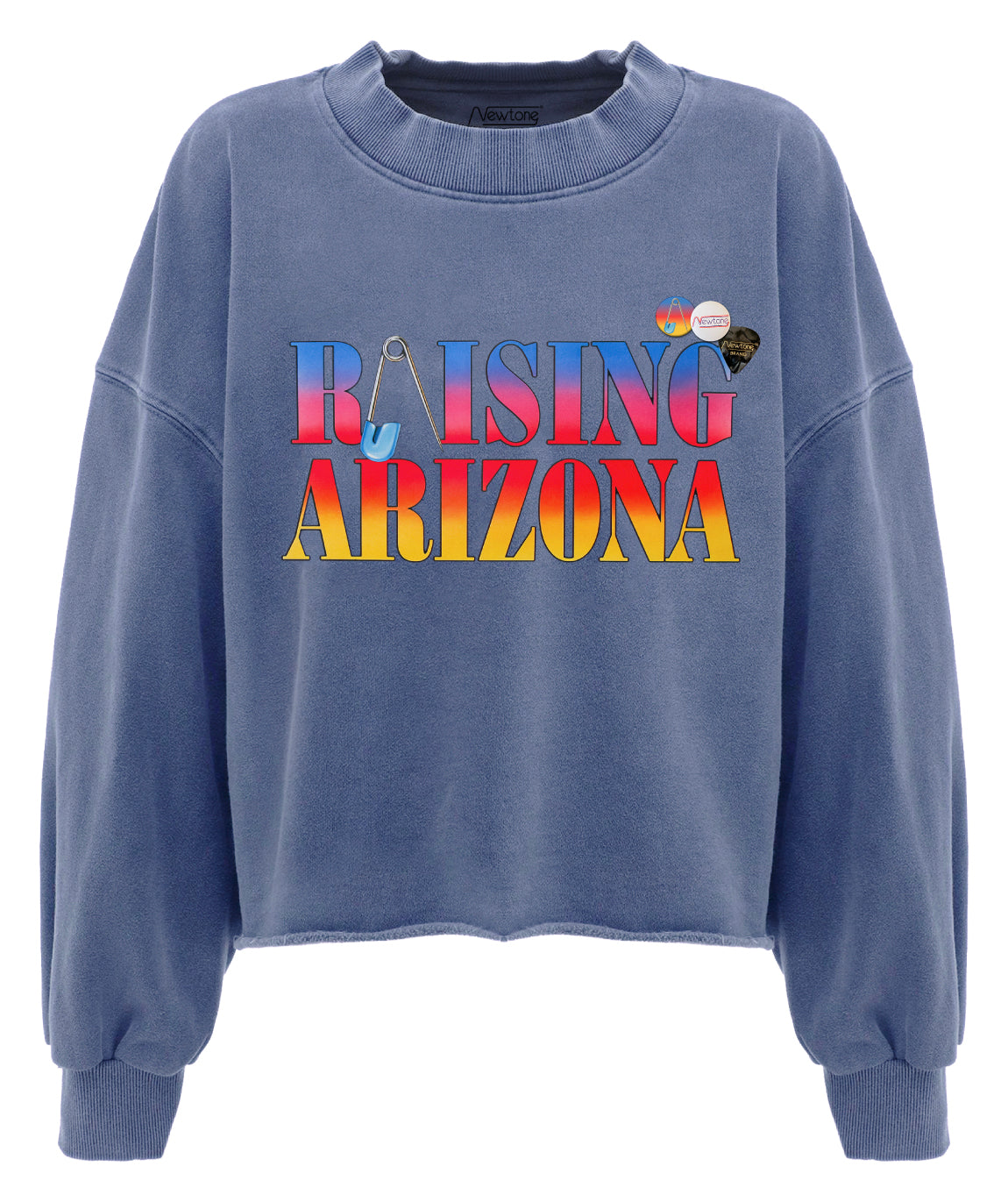 Sweatshirt crop porter denim "RAISING"