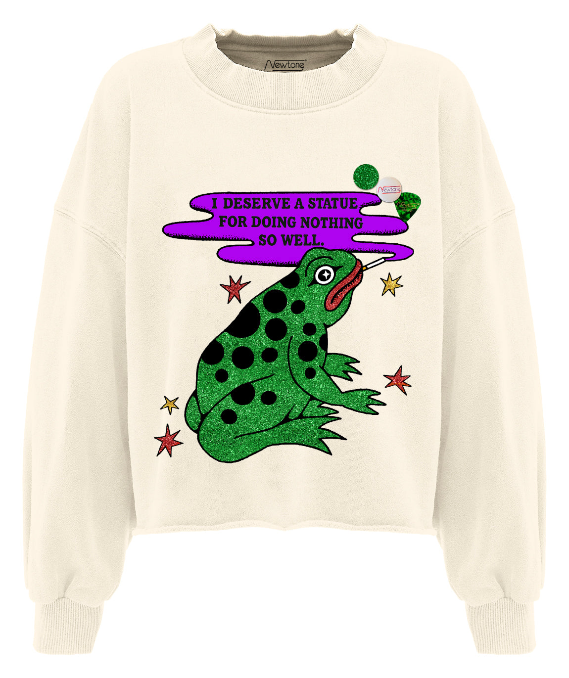 Crop sweatshirt porter natural SOWEL"