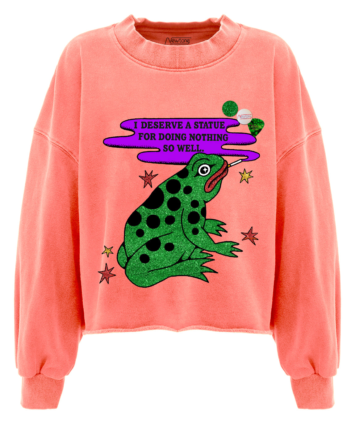 Crop sweatshirt porter corail SOWEL"