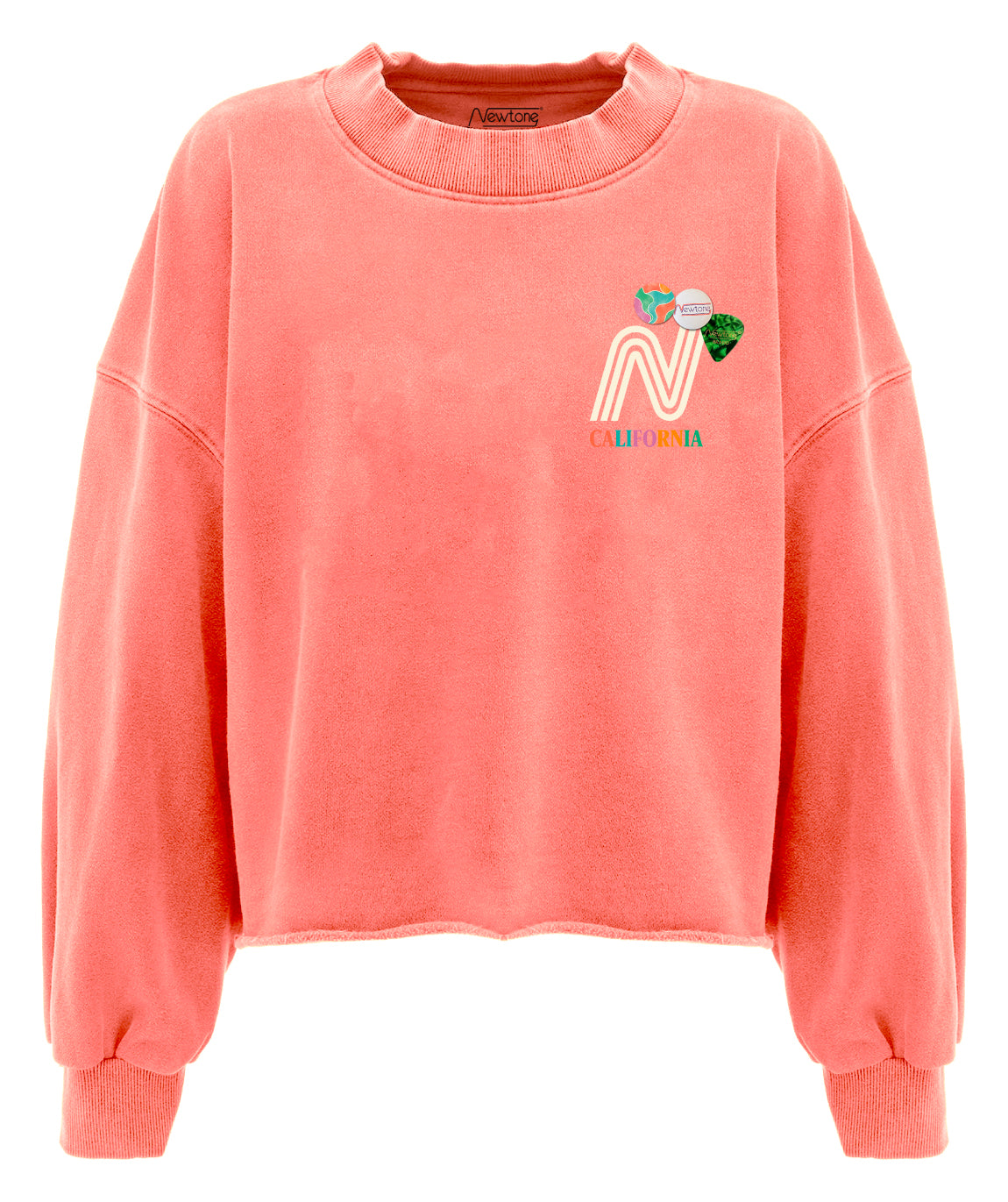 Crop sweatshirt porter corail FRANCIS"