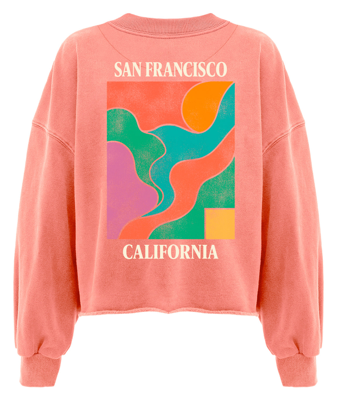 Crop sweatshirt porter corail FRANCIS"