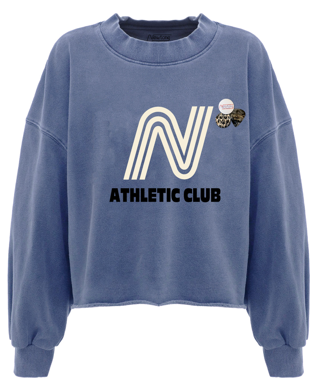 Sweatshirt crop porter denim "CLUB"