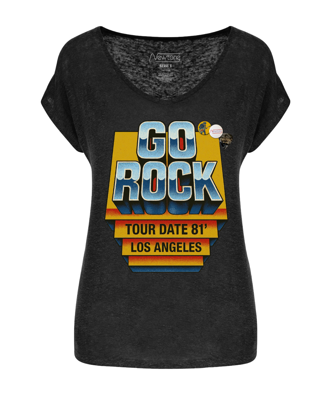 Tee shirt quetty night "GO ROCK"