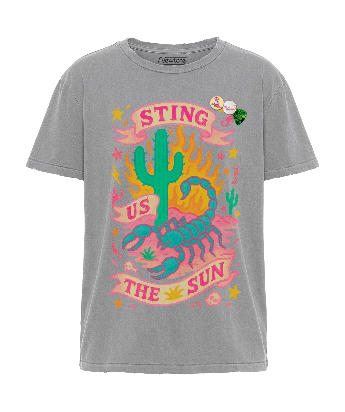 grey STING" T-shirt in starlight grey
