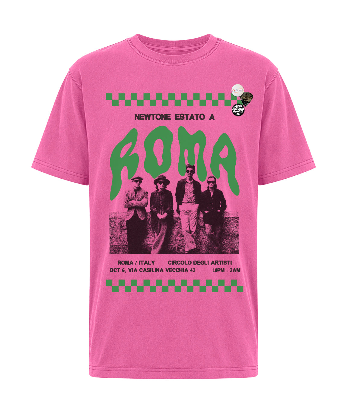 Tee shirt trucker fuschia "TOWN"