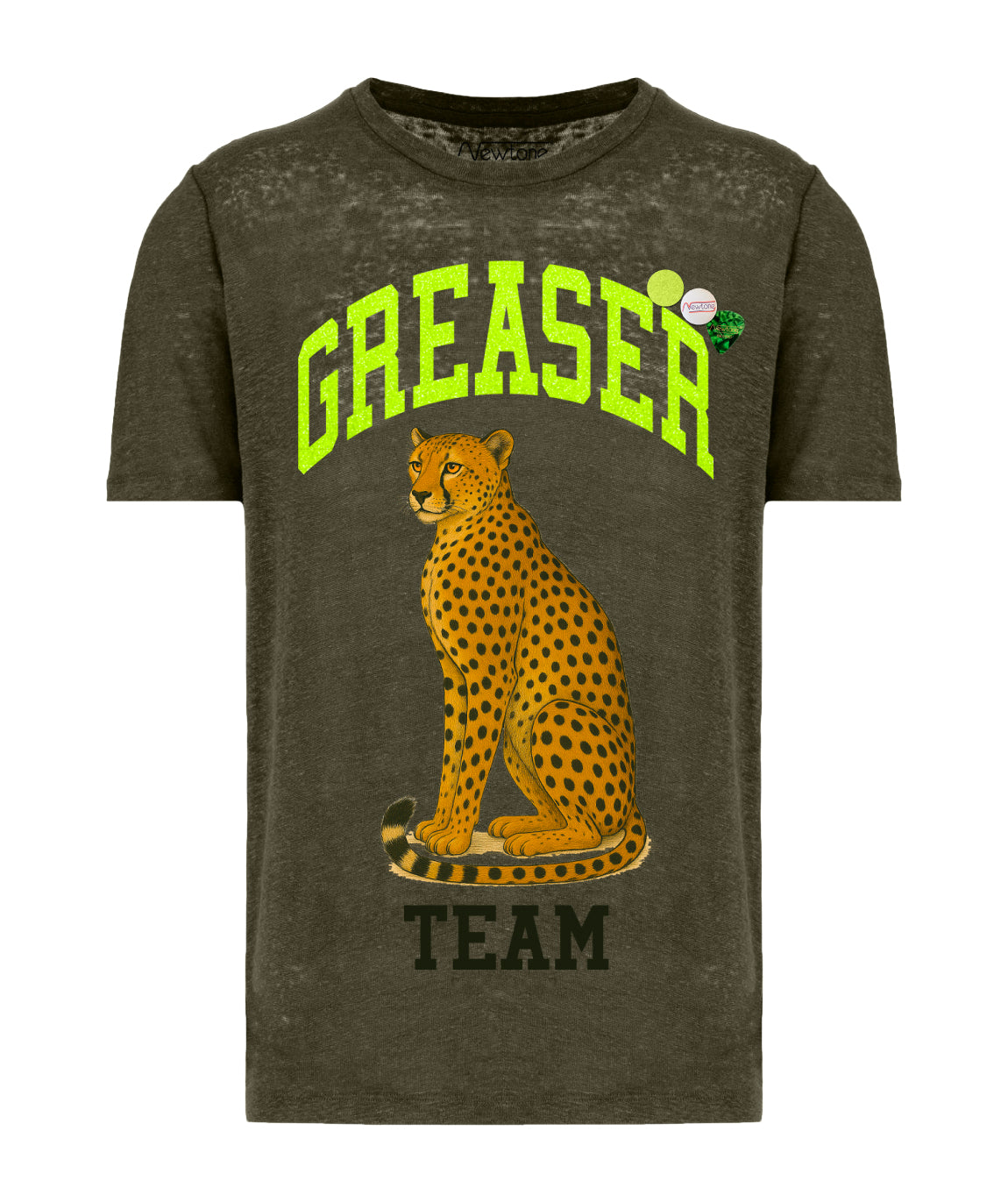 Tee shirt vee kaki "GREASER"