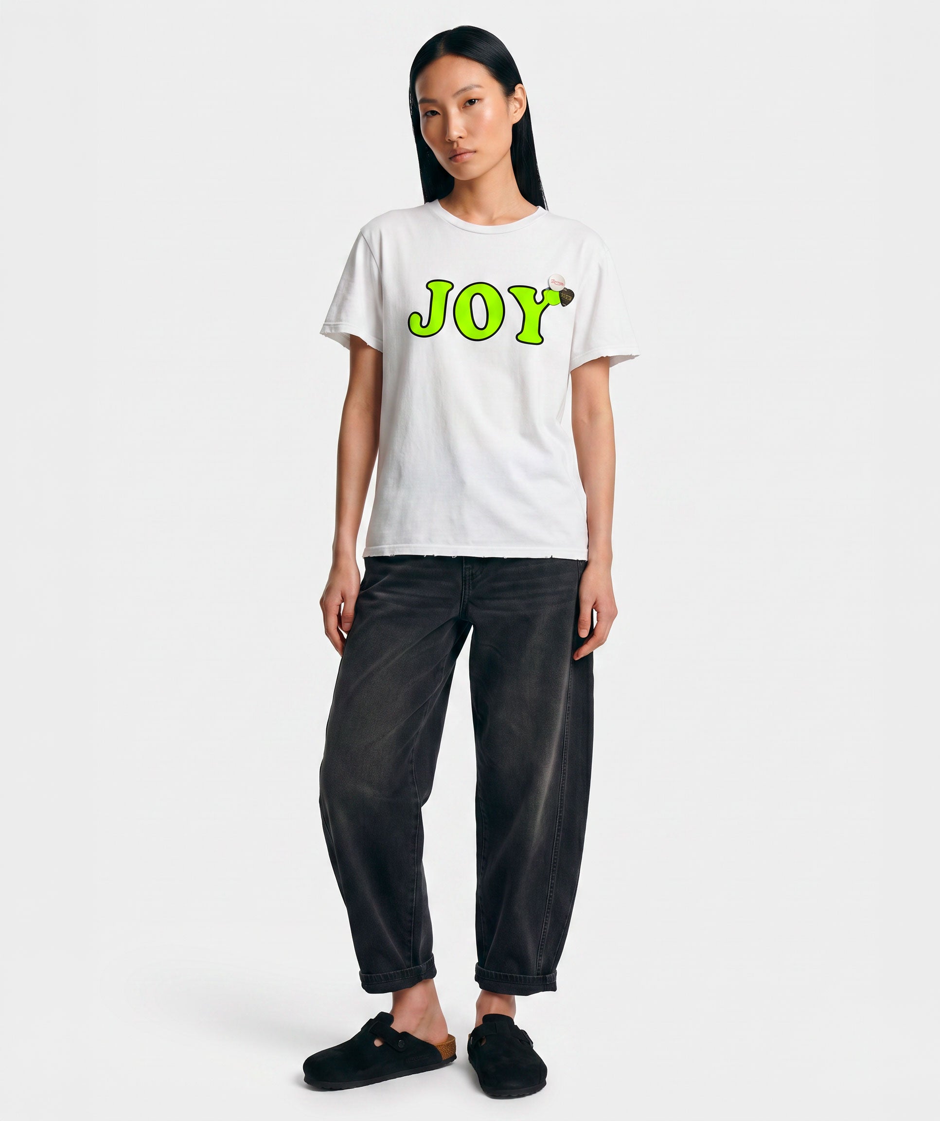 Tee shirt starlight dirty white "JOY"