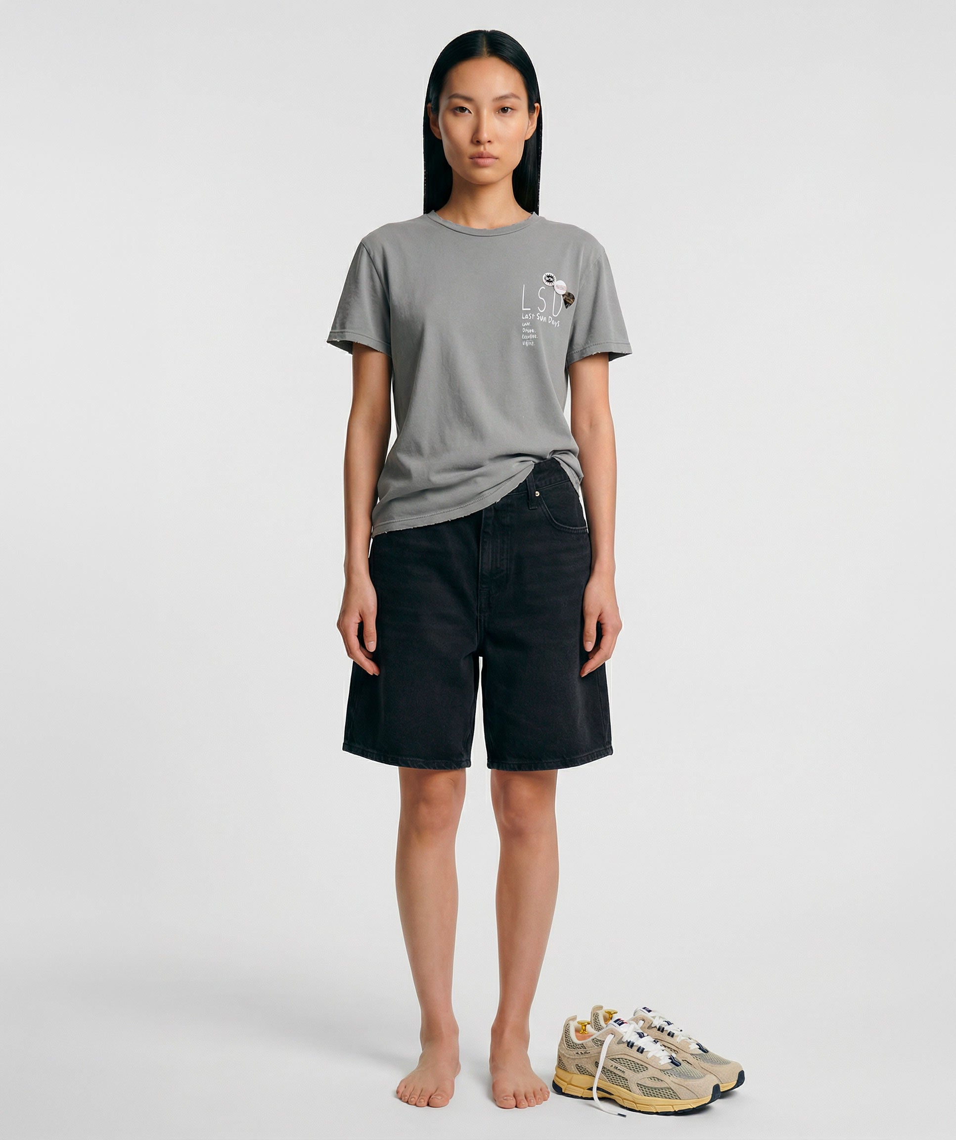 grey RECKLESS" T-shirt in starlight grey