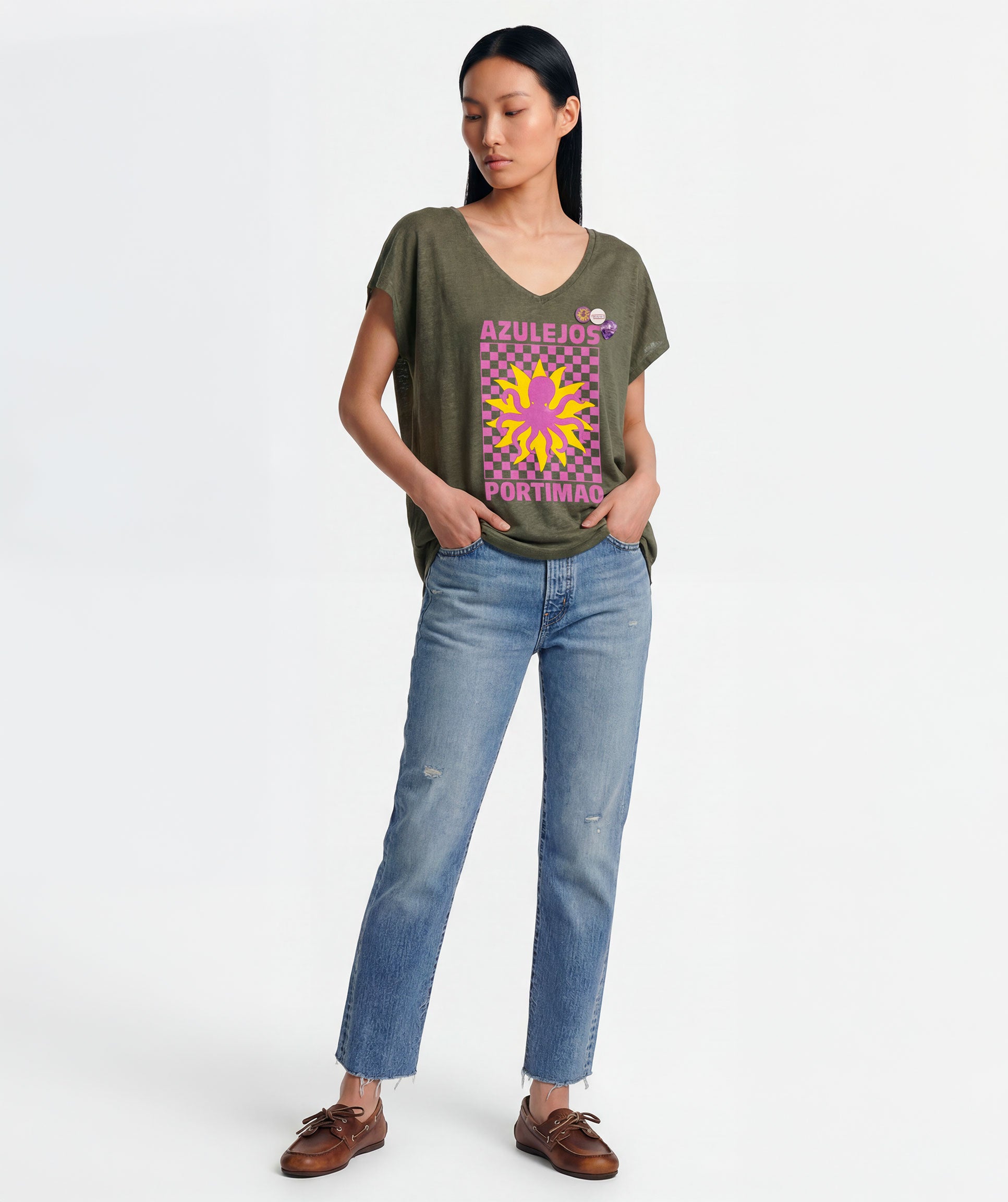 Tee shirt quetty kaki "AZUL"