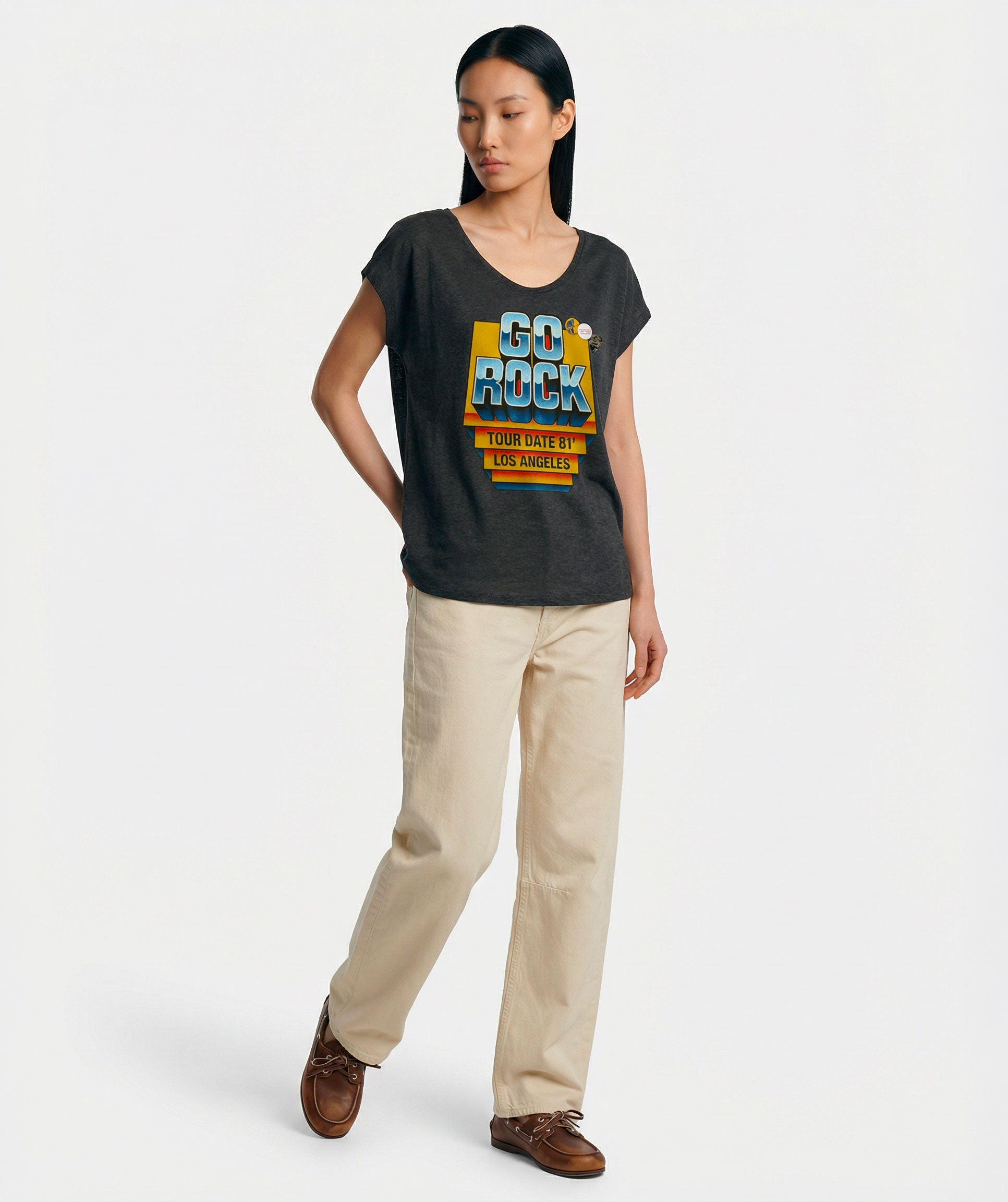 Tee shirt quetty night "GO ROCK"