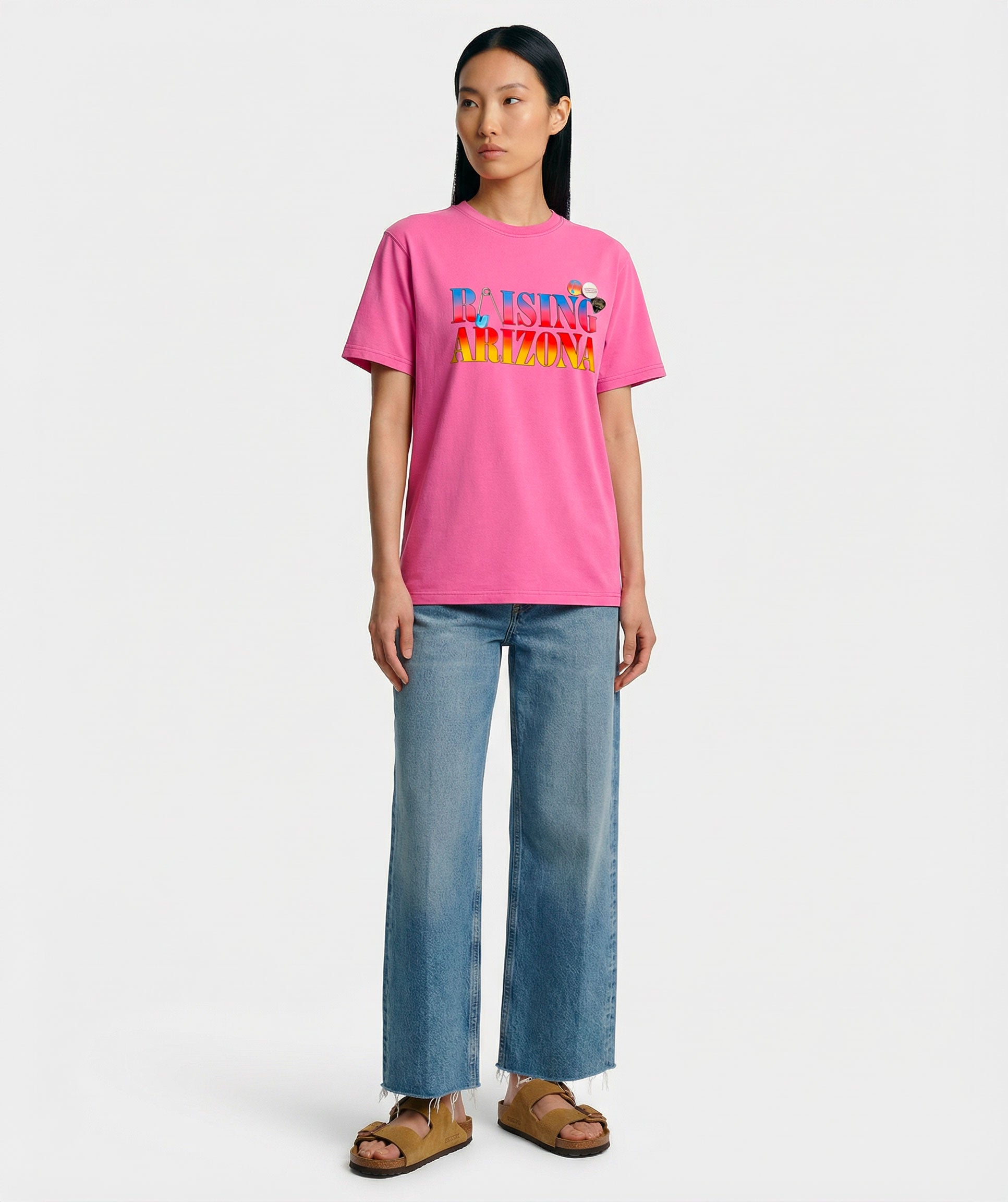 Tee shirt trucker fuschia "RAISING"