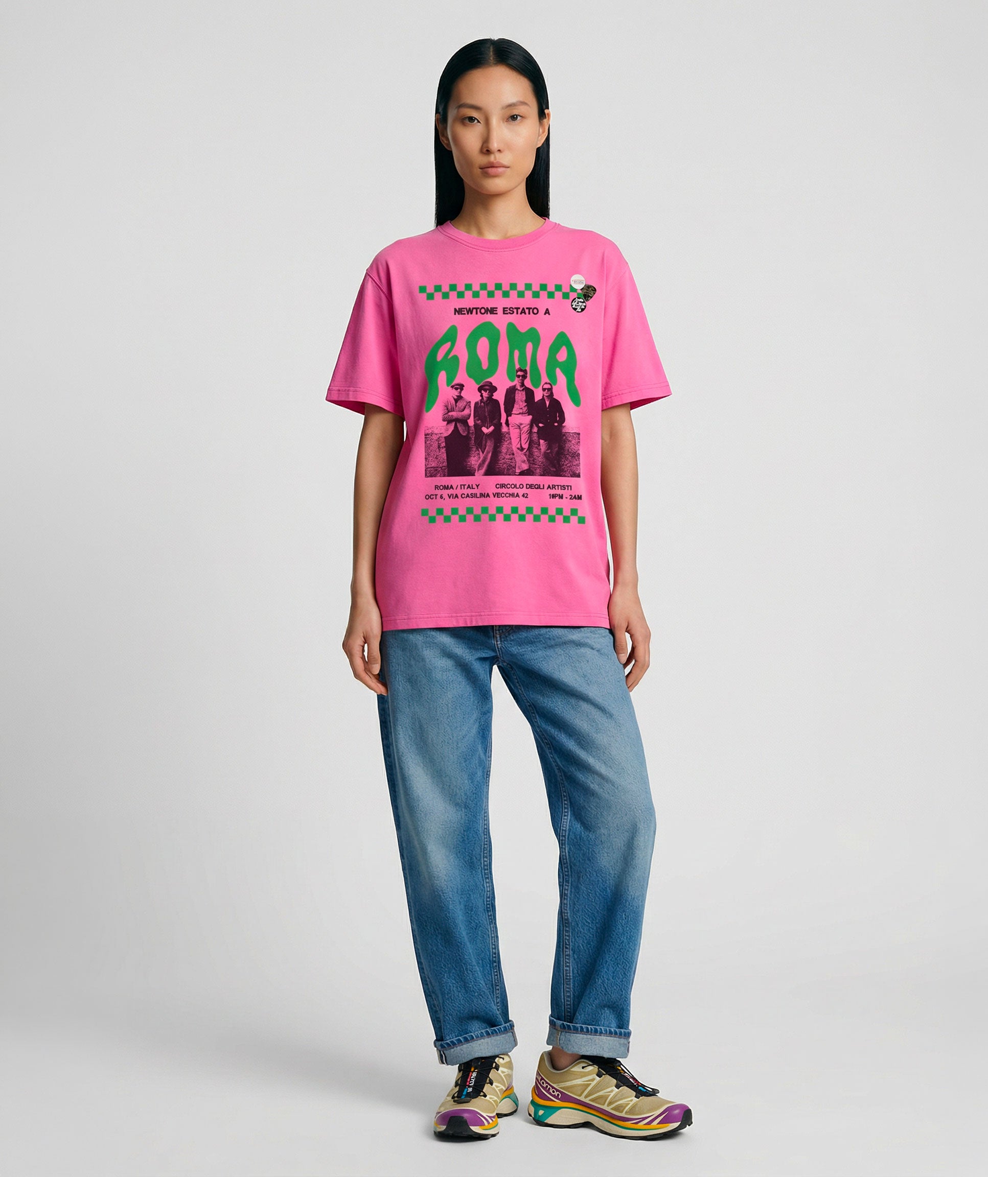 Tee shirt trucker fuschia "TOWN"