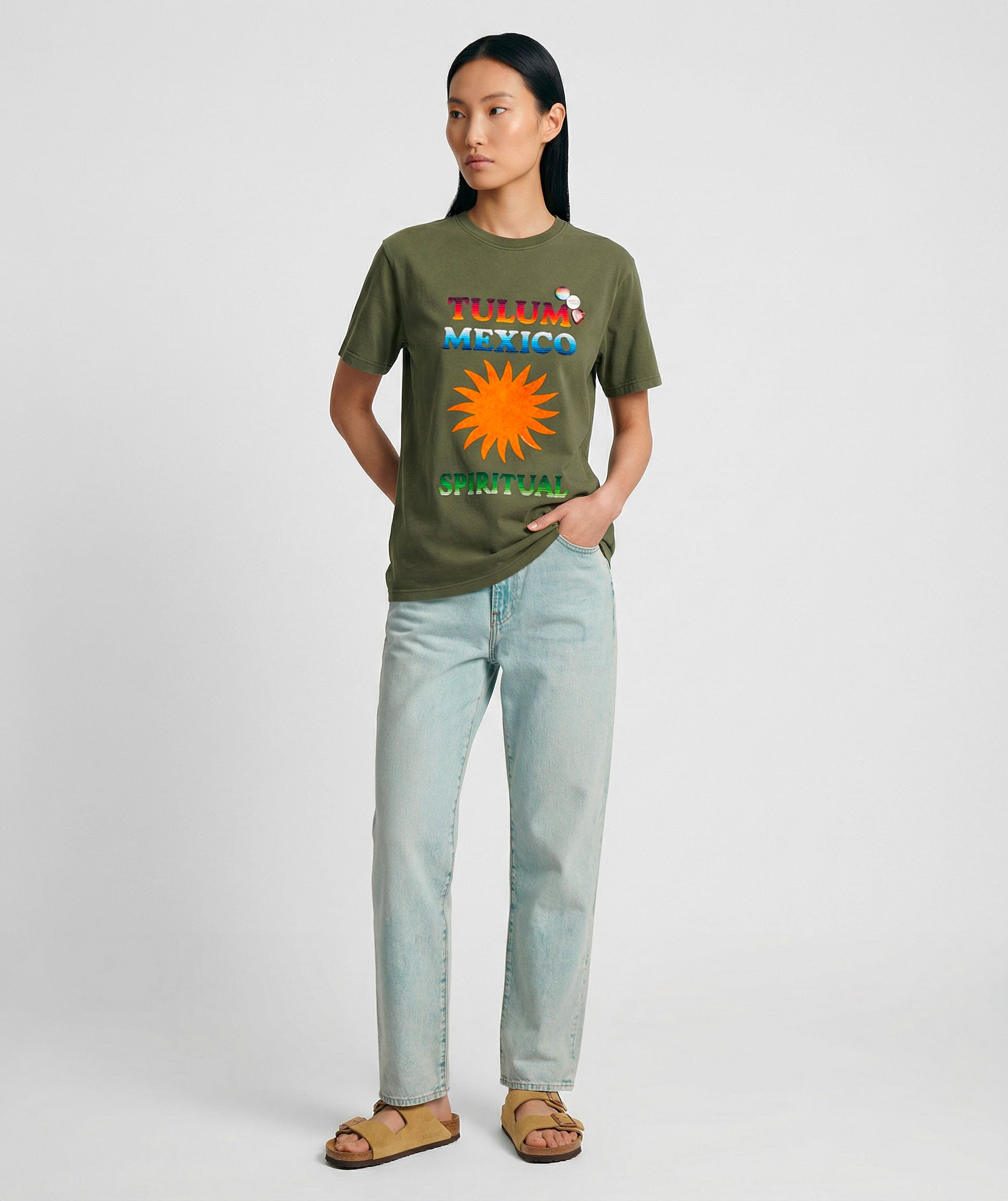 Tee shirt trucker kaki "TULUM"