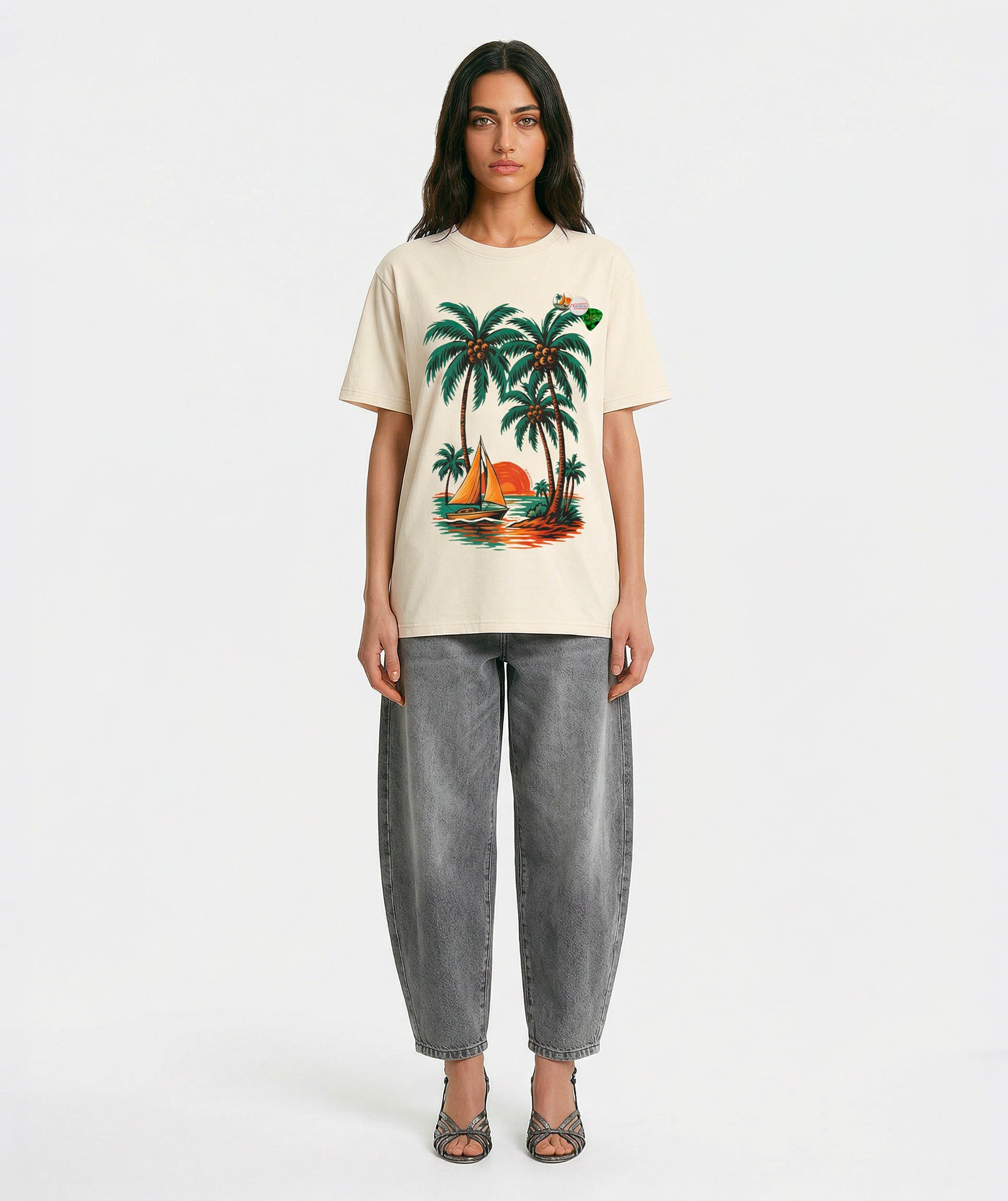 Tee shirt trucker natural "COCO"