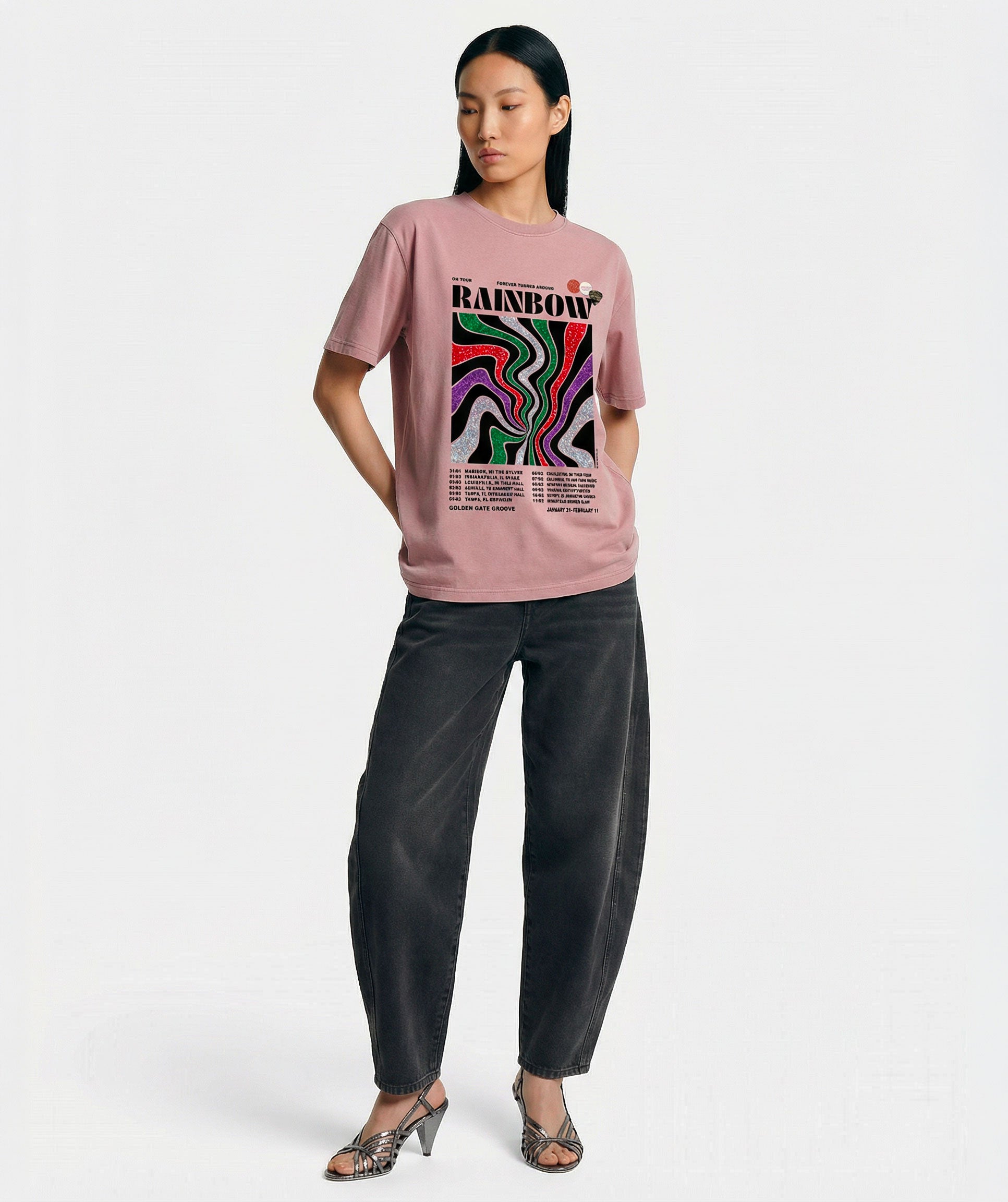 Tee shirt trucker nude "GOLDEN"