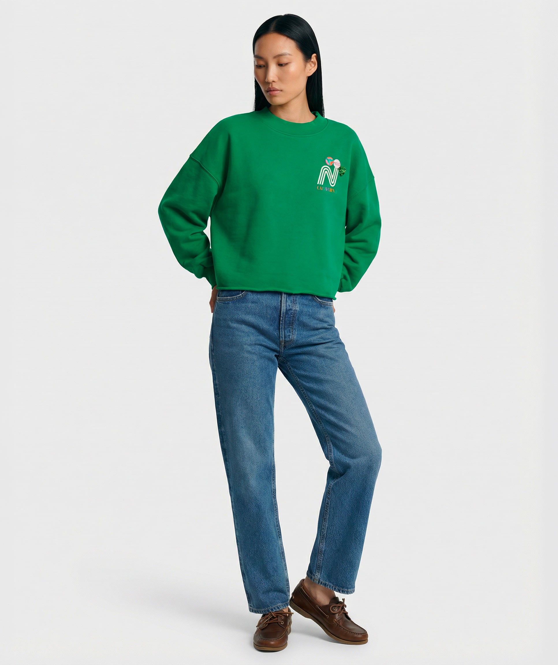 Sweatshirt crop porter apple "FRANCIS"