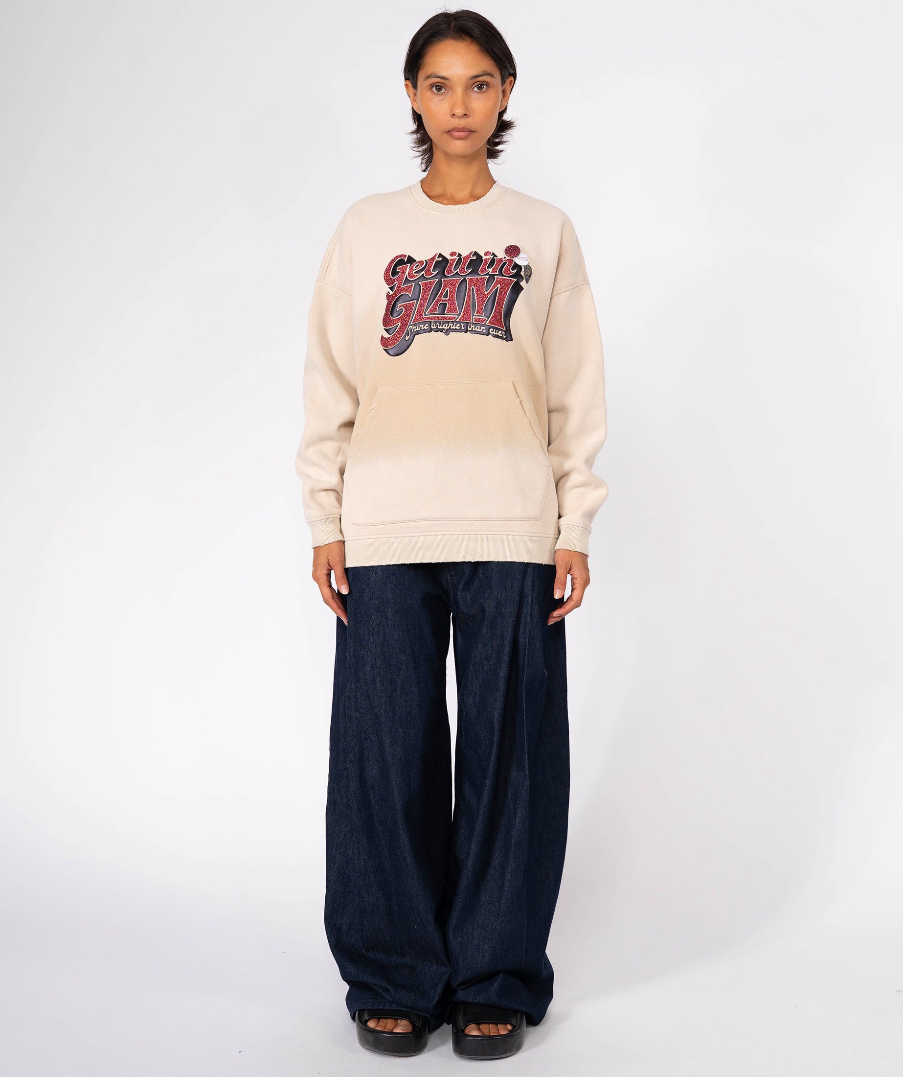 Sweatshirt piper vintage natural "BRIGHTER"