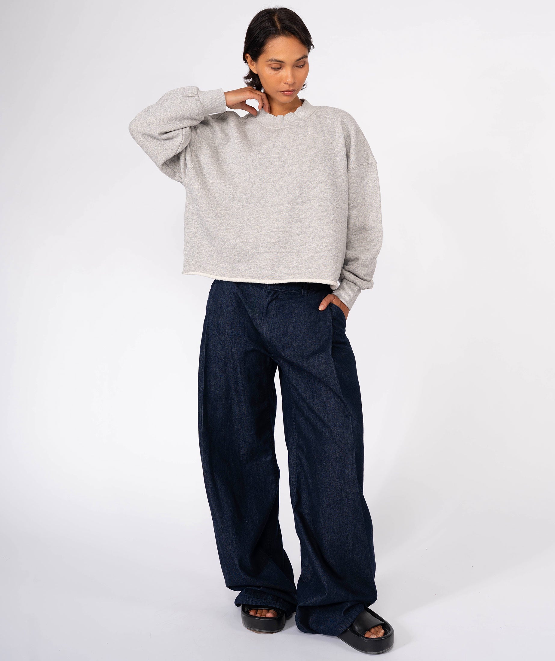 Sweatshirt crop porter elephant "DAILY"