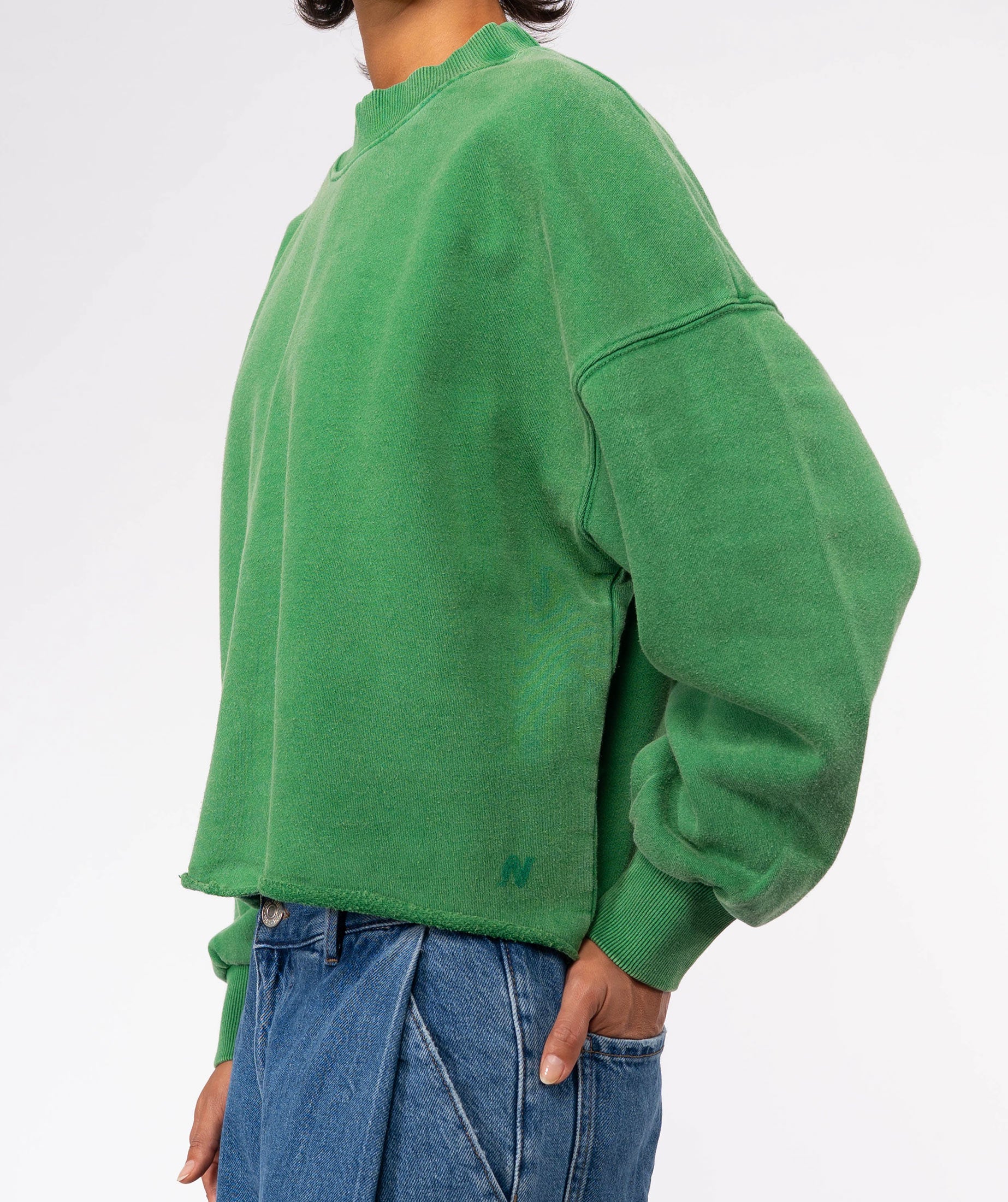 Sweatshirt crop porter grass "DAILY"