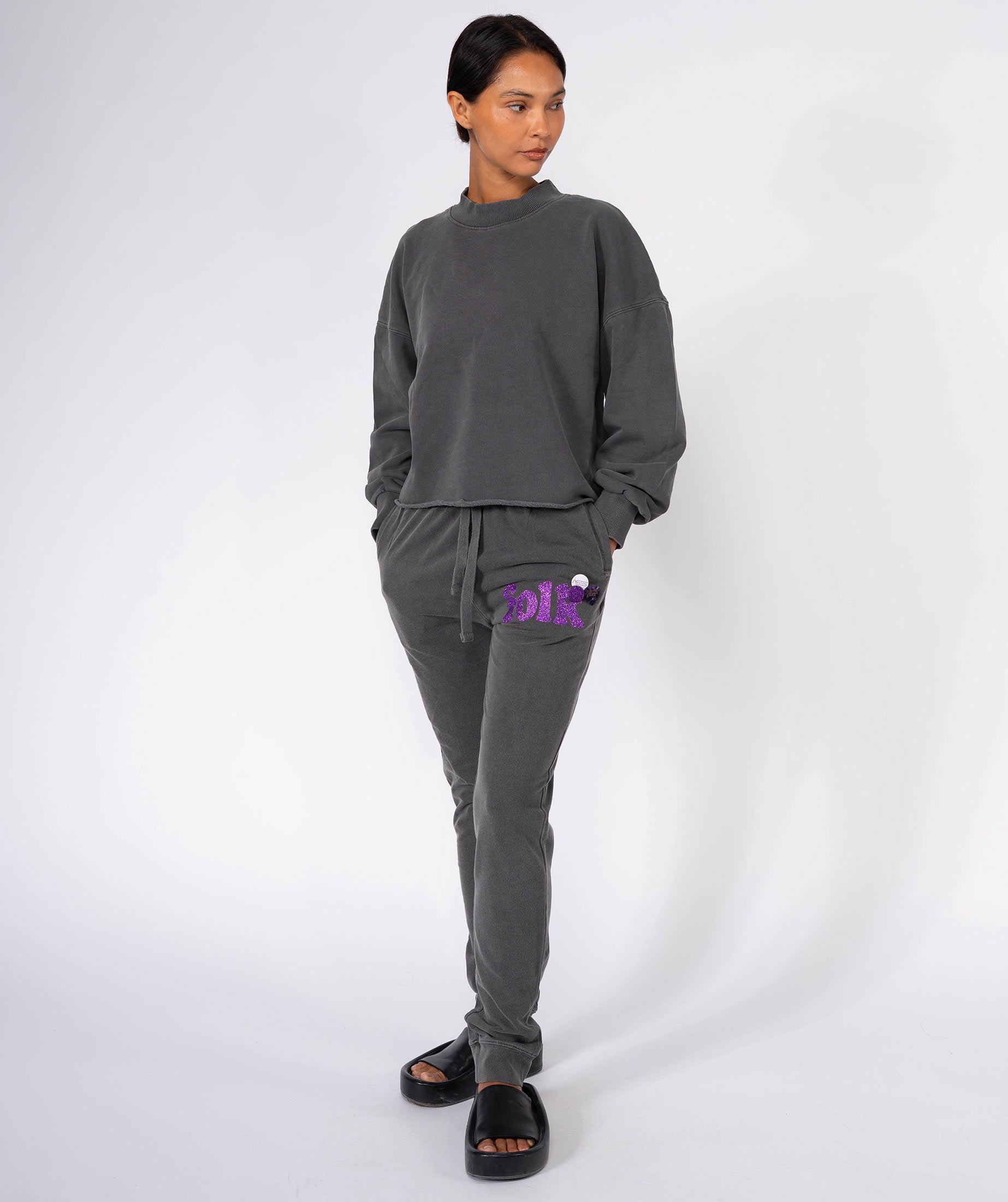 Sweatshirt crop porter pepper "DAILY"