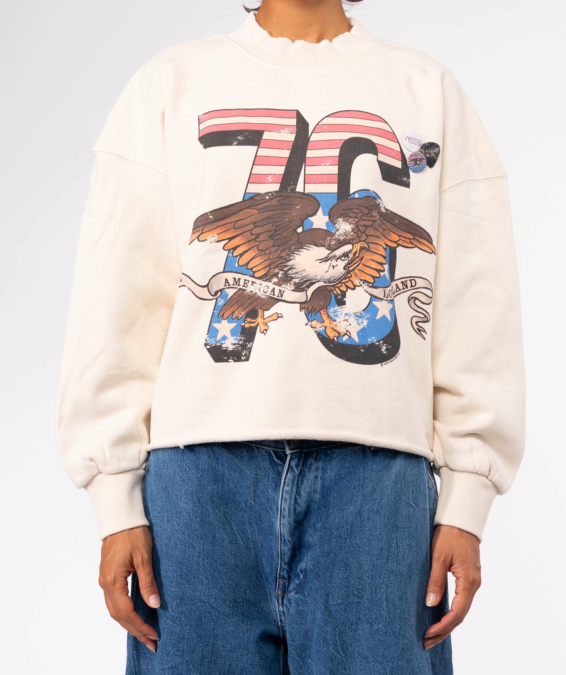 Sweatshirt crop porter natural "LOVELAND"