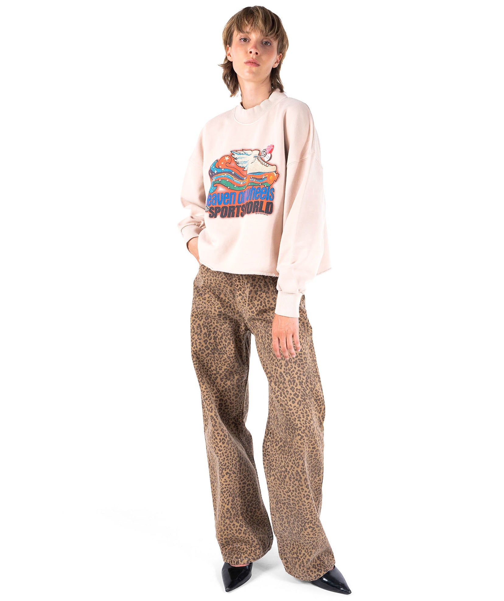 Sweatshirt crop porter whisper "HEAVEN
