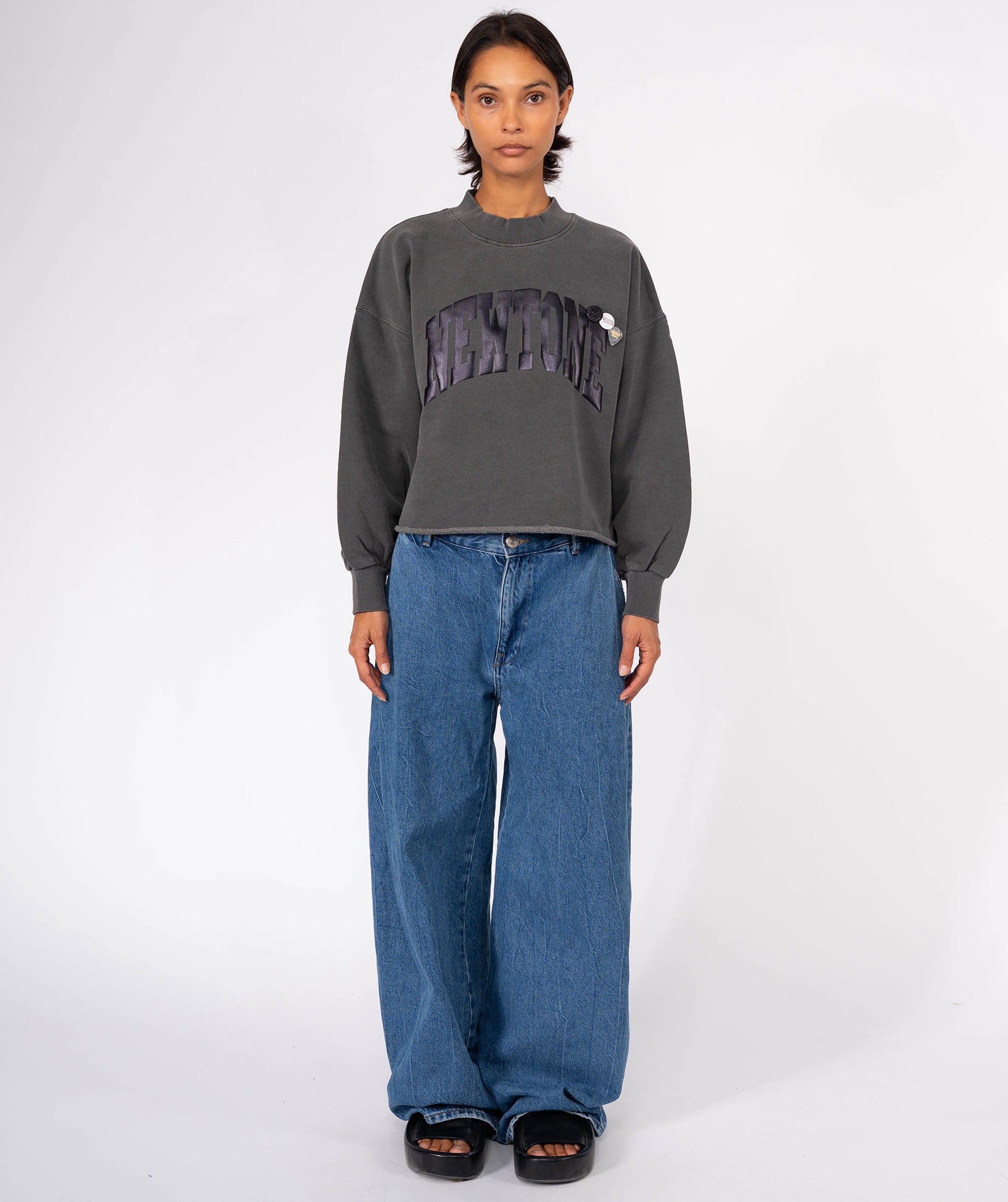 Sweatshirt crop porter pepper "TONE"