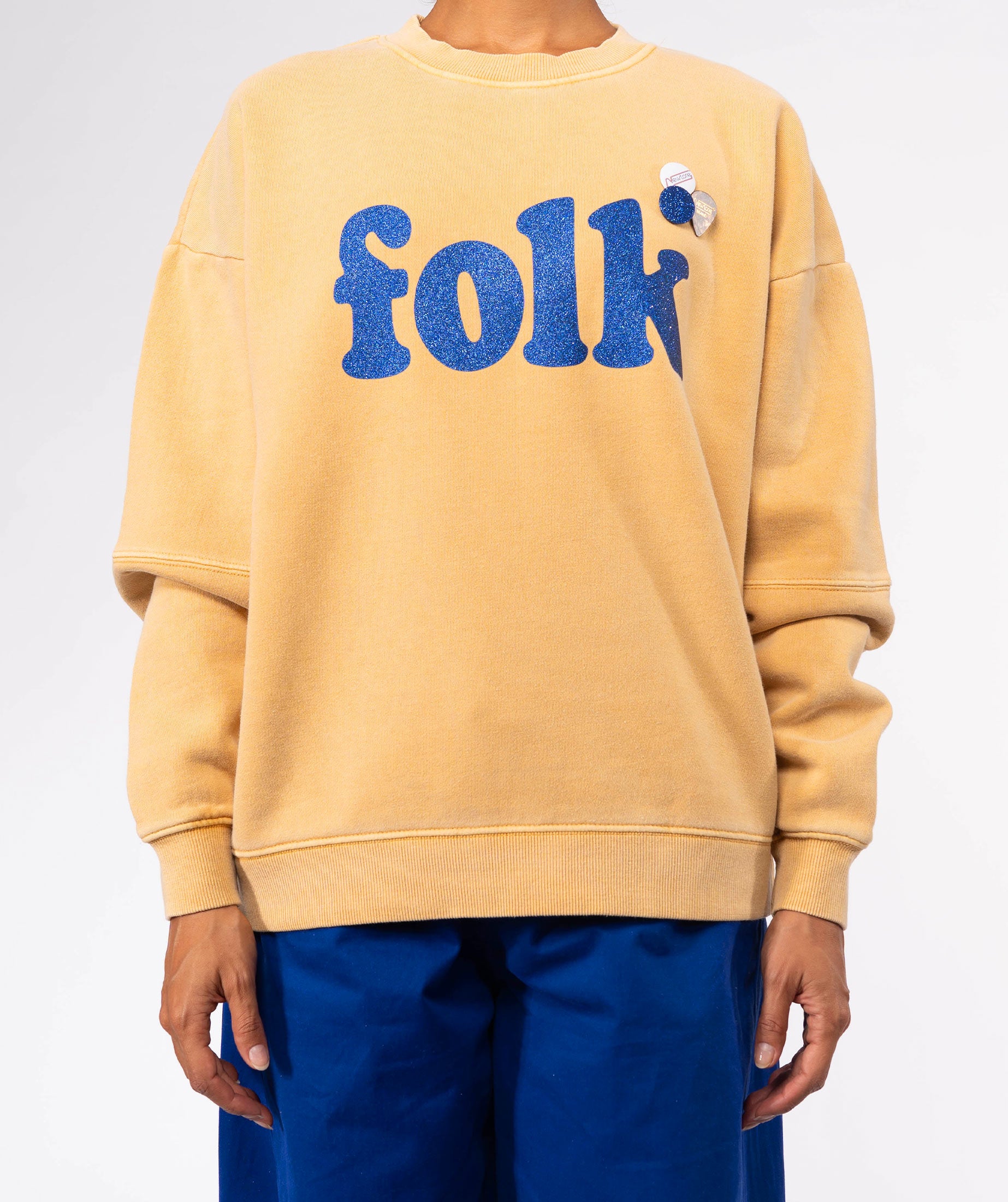 Sweatshirt roller mustard "FOLK"