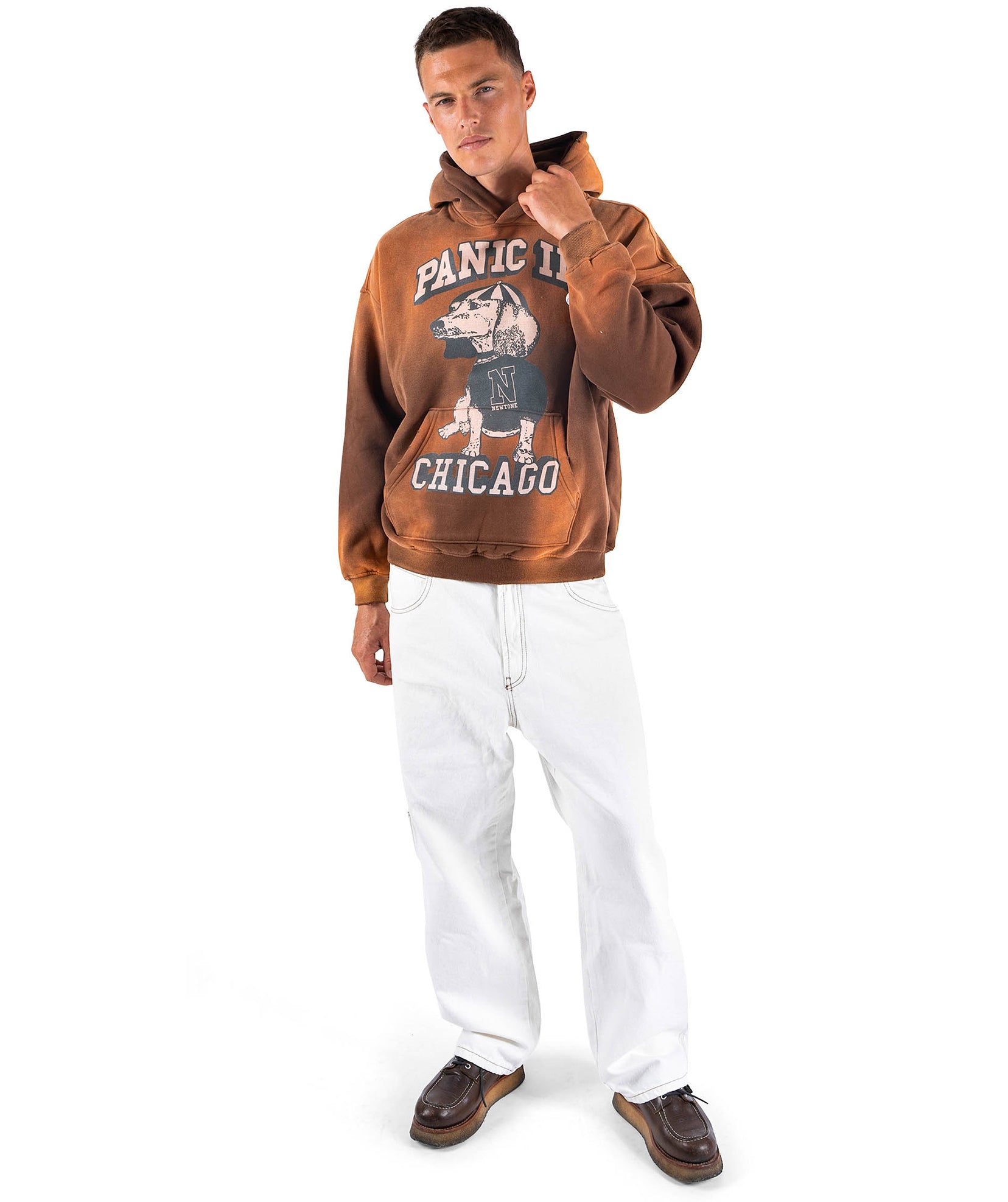 Hoodie skyler vintage brown "CHICAGO"