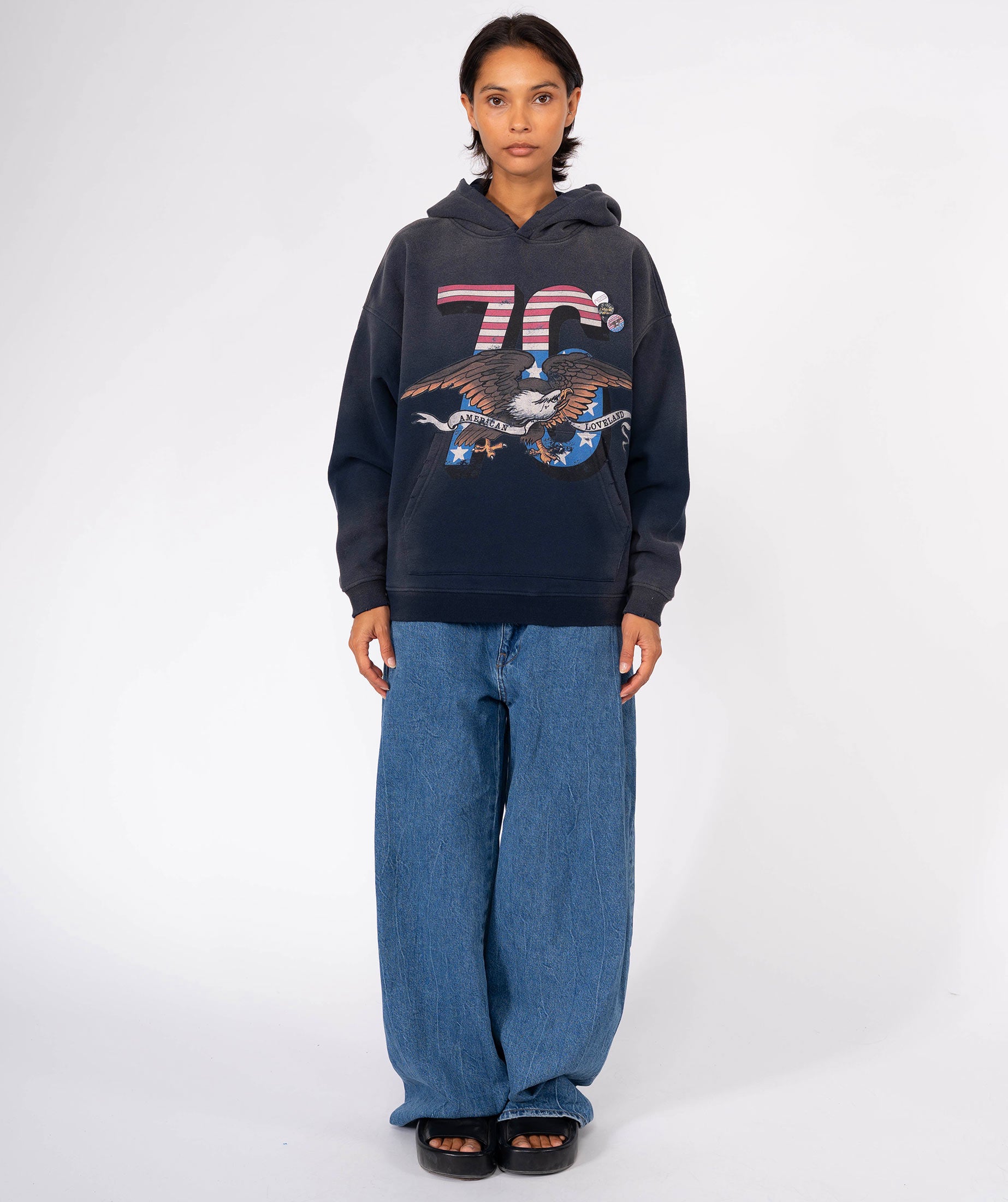 Hoodie skyler vintage blue "LOVELAND"