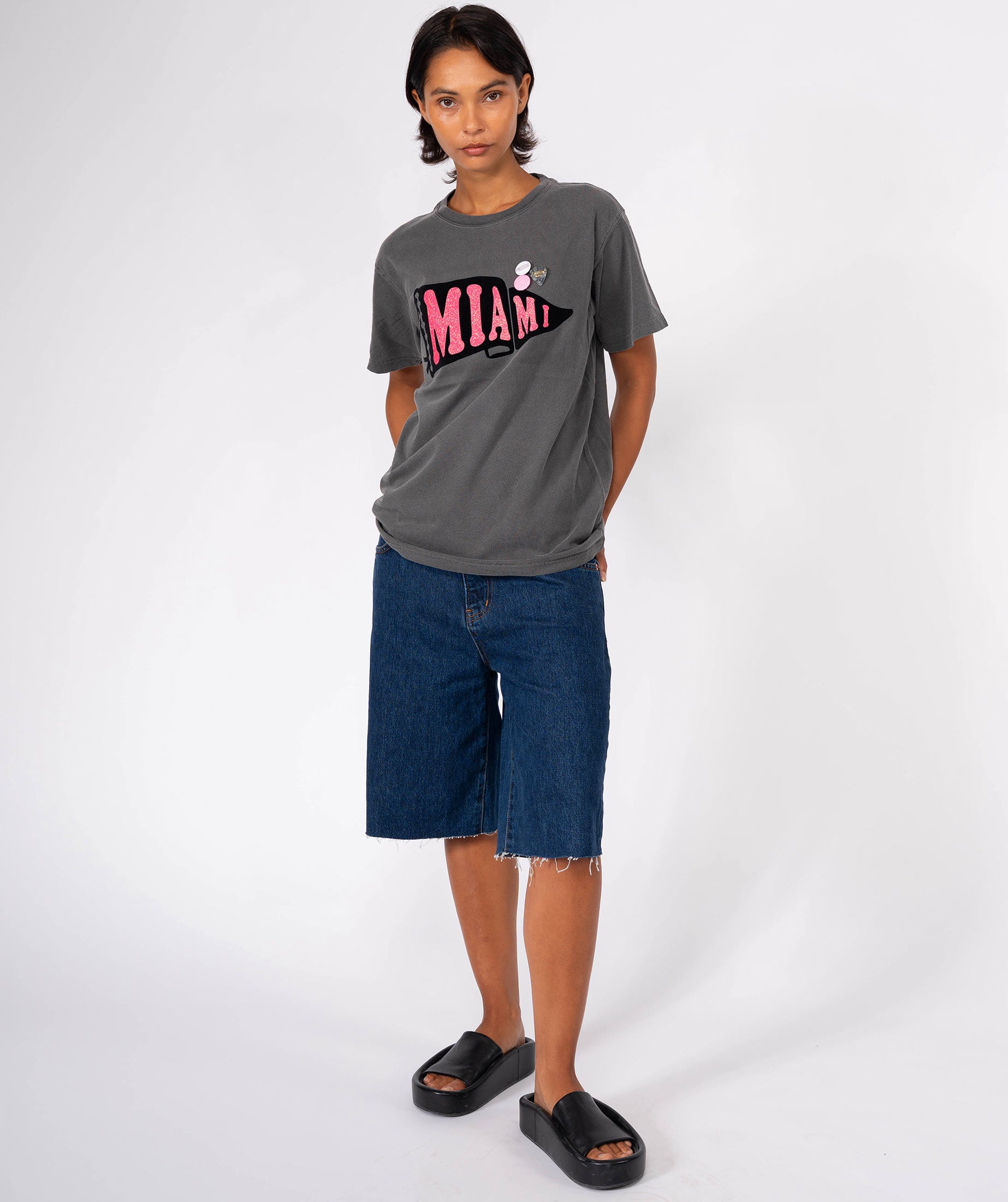 Coral trucker t-shirt "CITY SS25"