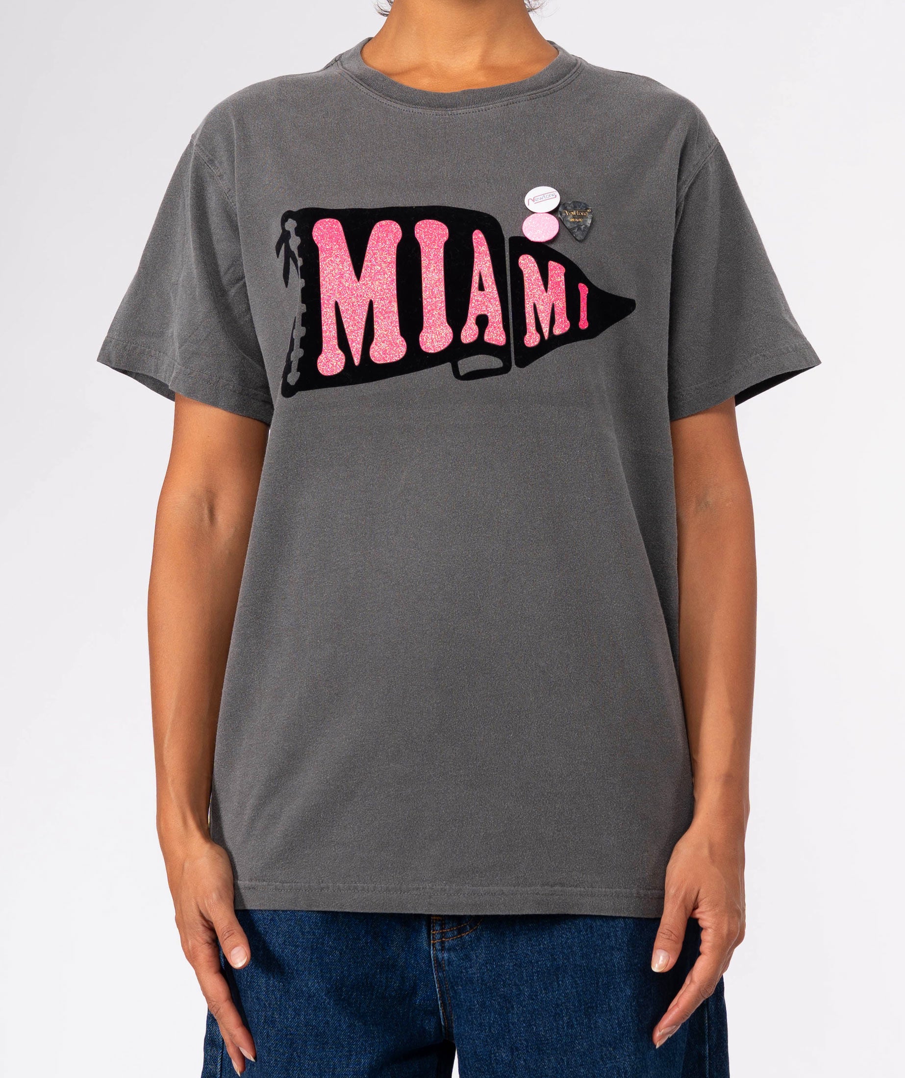 Coral trucker t-shirt "CITY SS25"