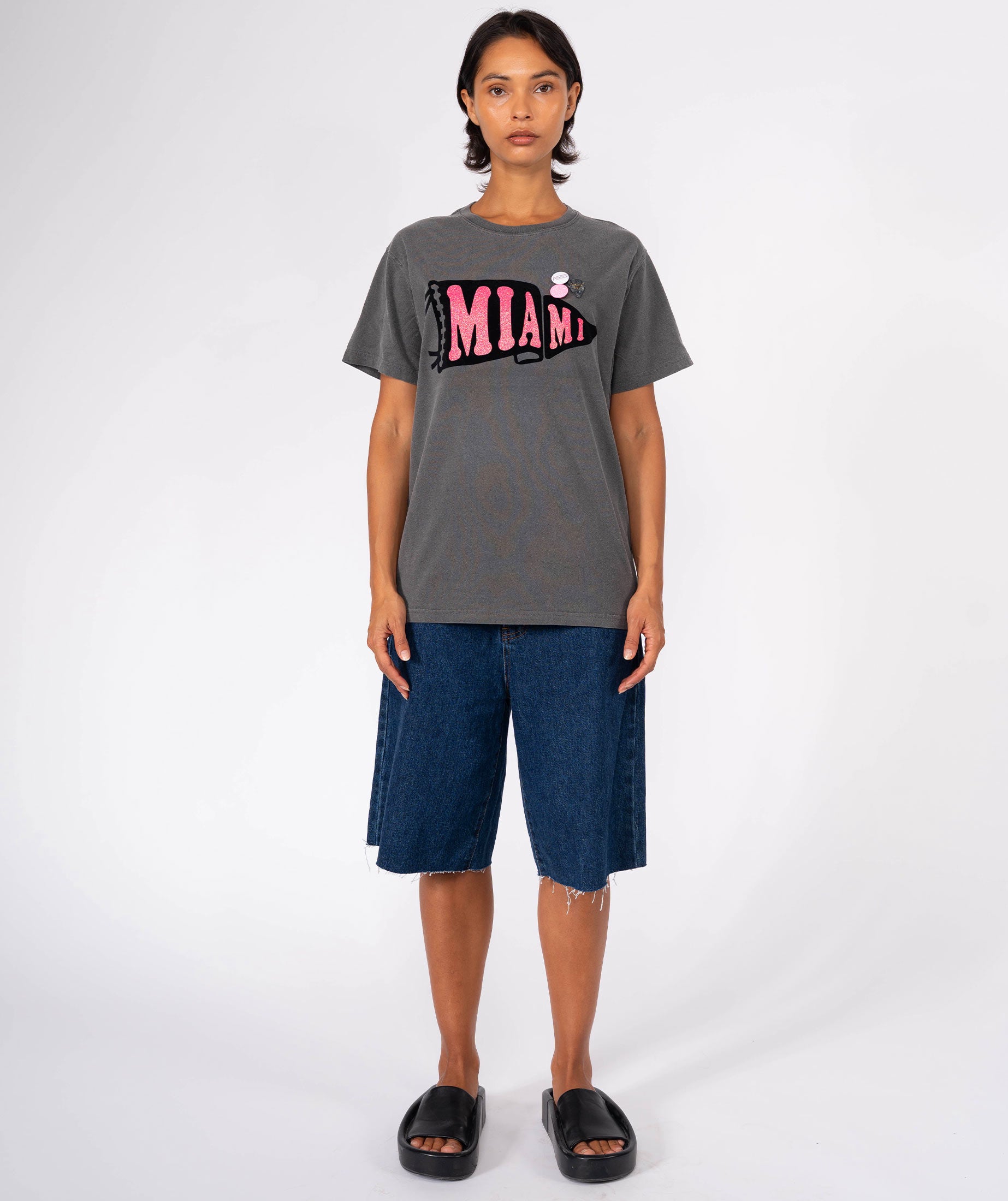 Coral trucker t-shirt "CITY SS25"