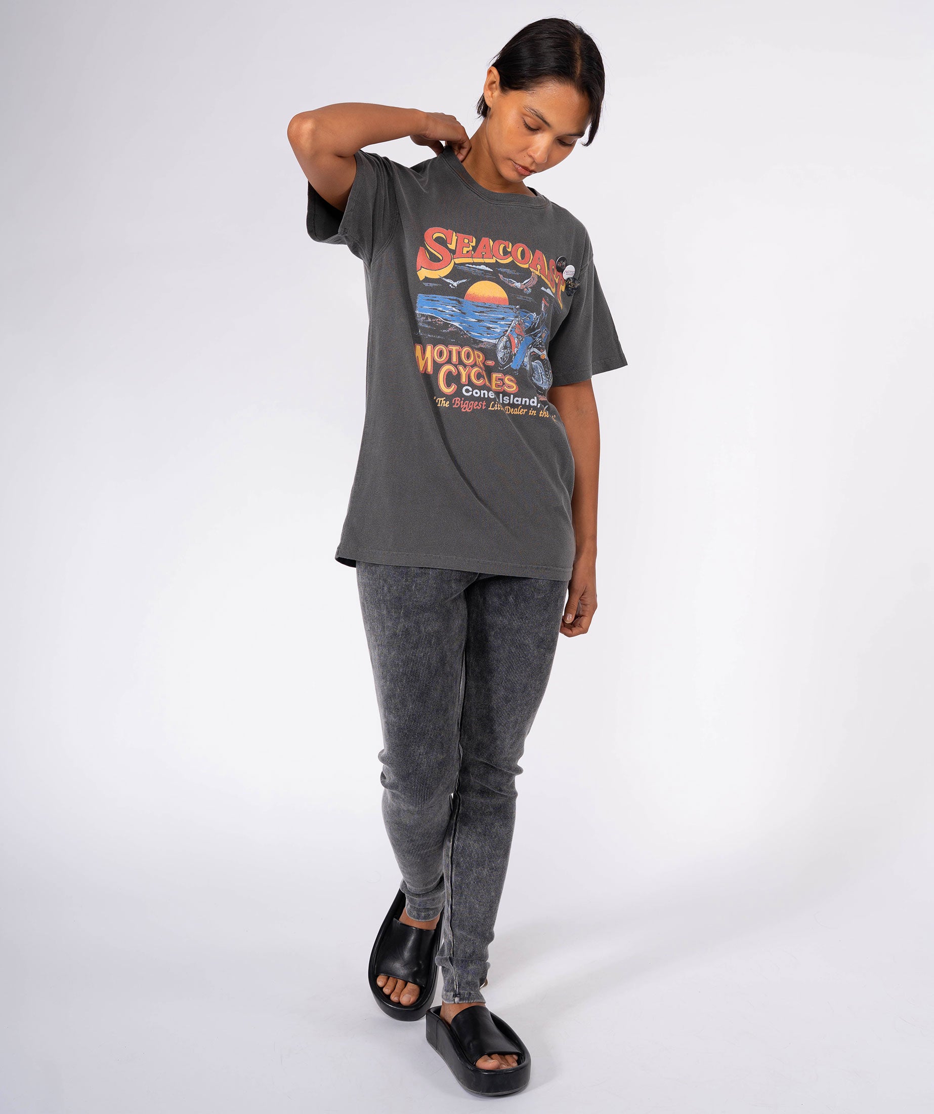 Coral trucker t-shirt "CITY SS25"
