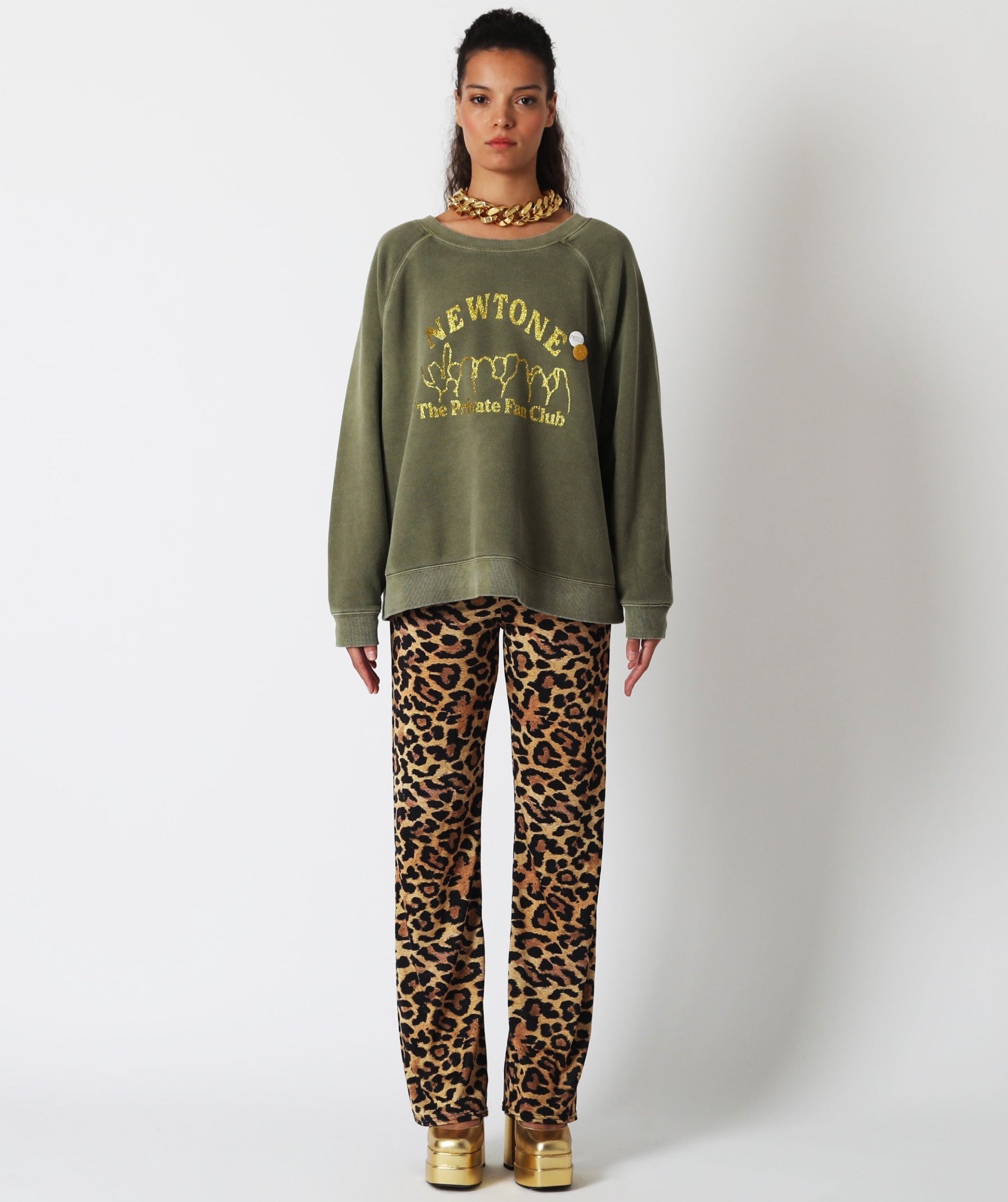 Sweatshirt egger kaki "PEOPLE"