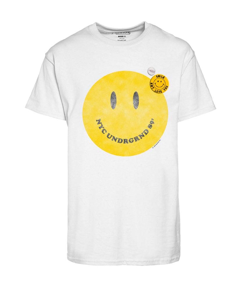 Tee shirt trucker white "SMILEY" - Newtone