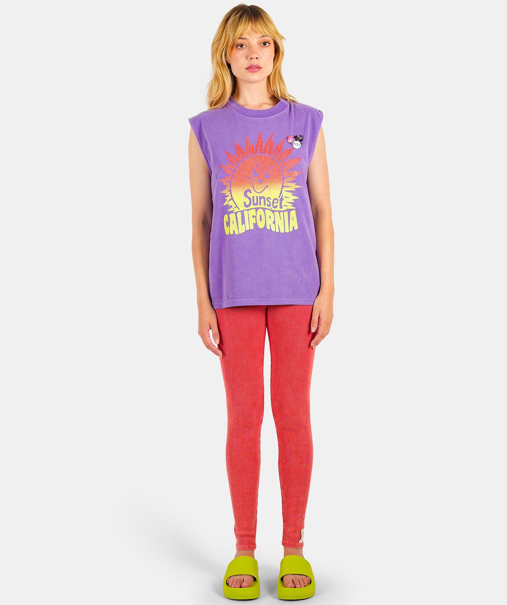 Purple "SUNLIGHT" biker T-shirt