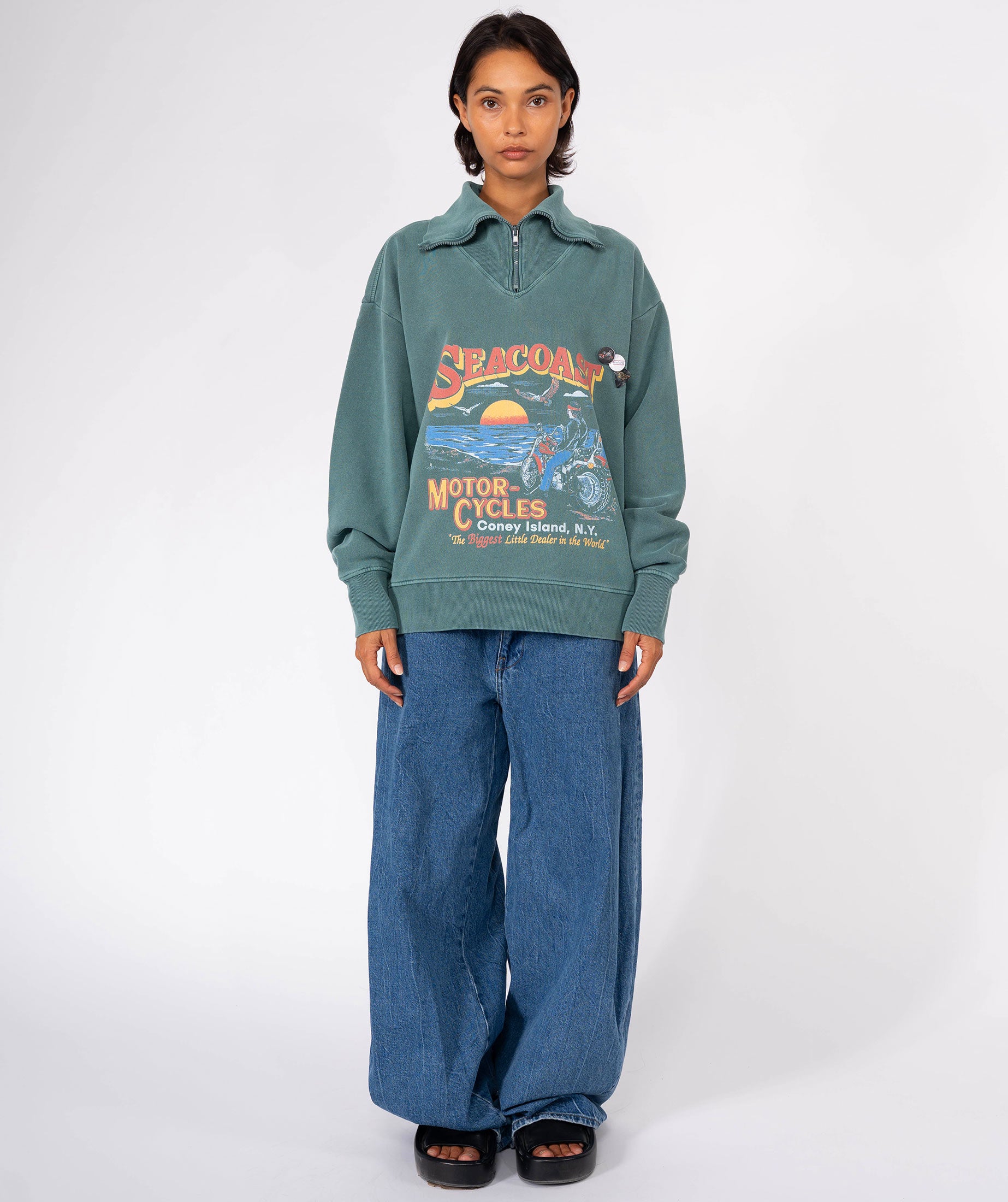 "SEACOAST" forest driver sweatshirt